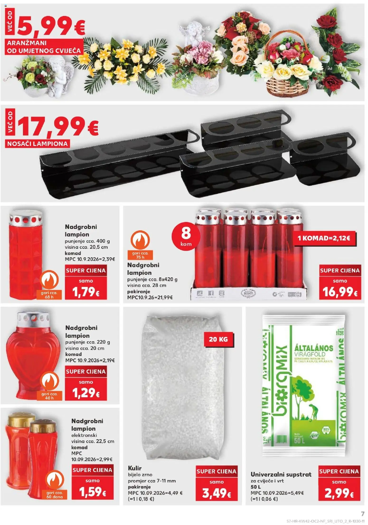 Kaufland katalog | vrijedi od 14.10.2026 | Stranica: 7 | Proizvodi: Cvijeće, Univerzalni supstrat, Lampion