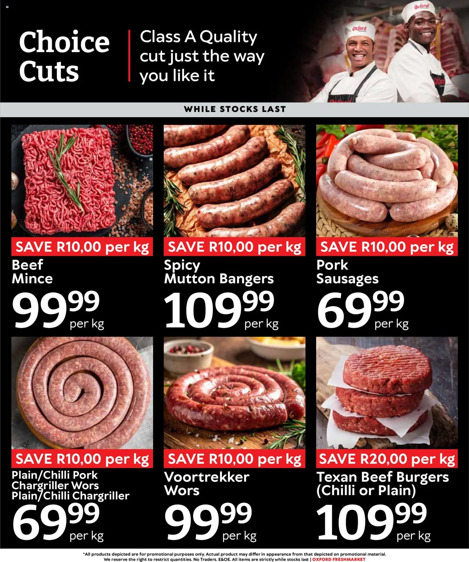 New Oxford Freshmarket catalogue – valid from 19/08/2026 | Page: 4 | Products: Pork, Beef, Burgers, Chilli