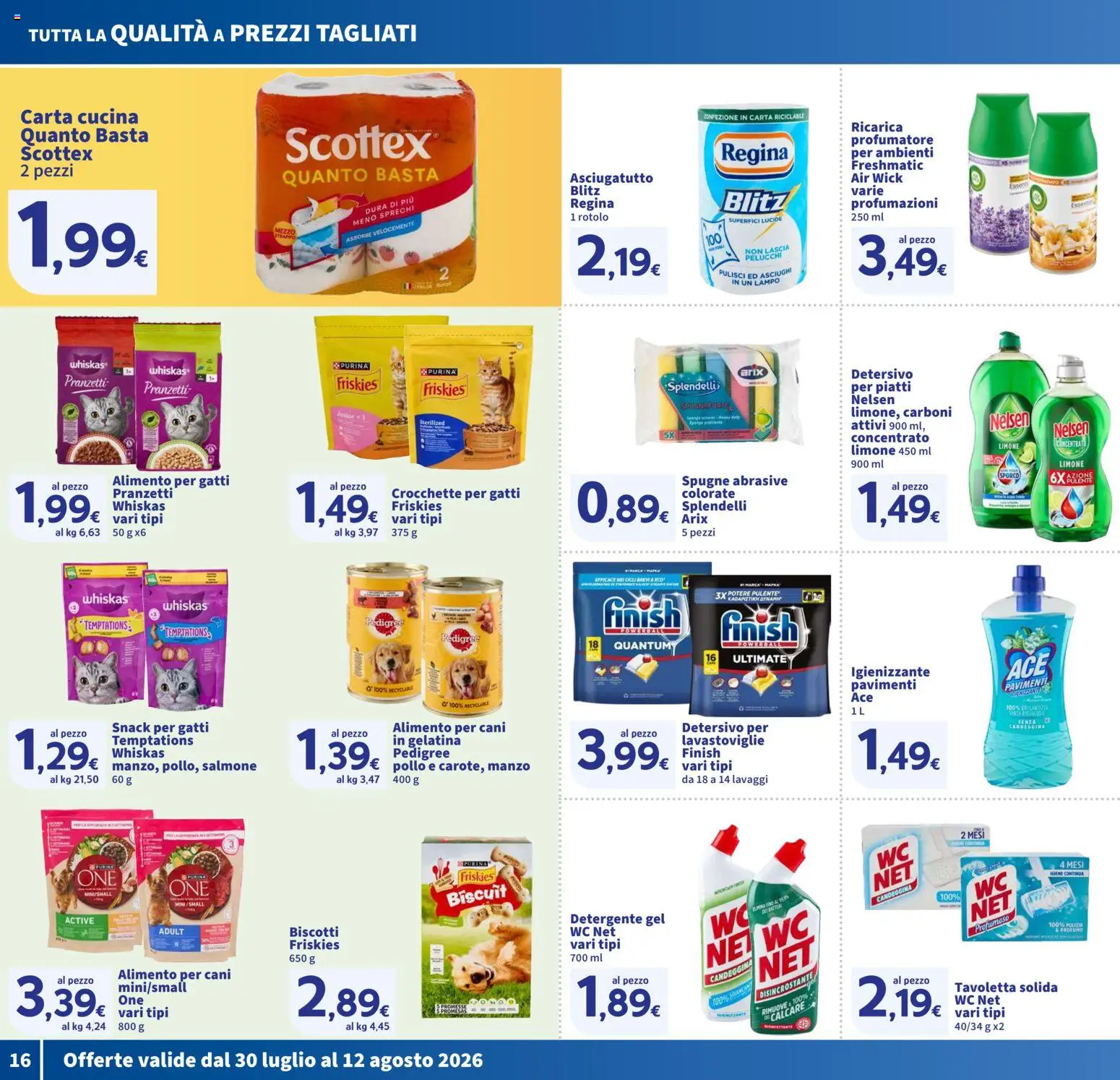 Volantino SIGMA del 30/07/2026 | Pagina: 16 | Prodotti: Biscotti, Crocchette, Lavastoviglie, Asciugatutto