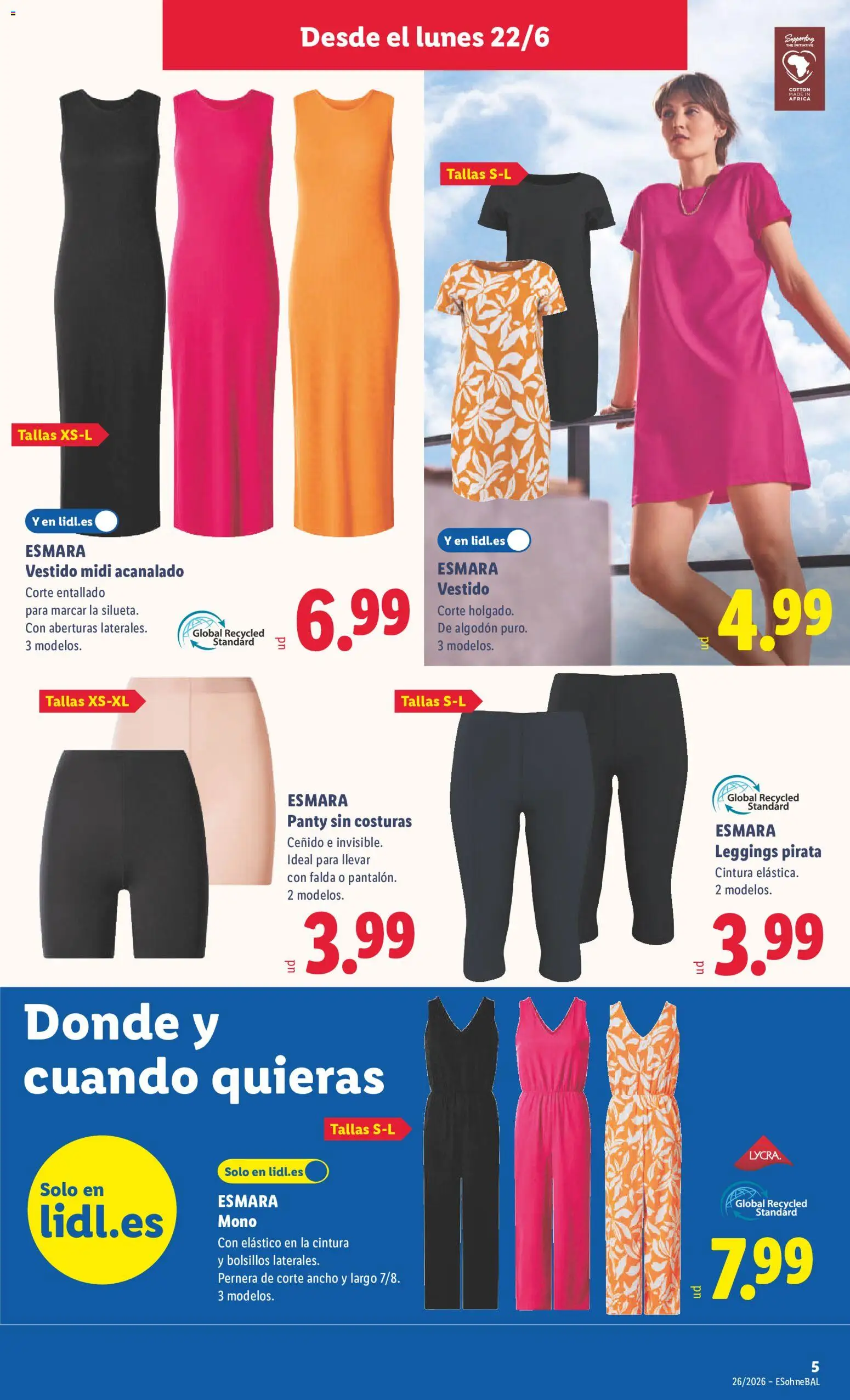 Lidl folleto de bazar │ válido desde el 22.06.2026 | Página: 19 | Productos: Vestido midi