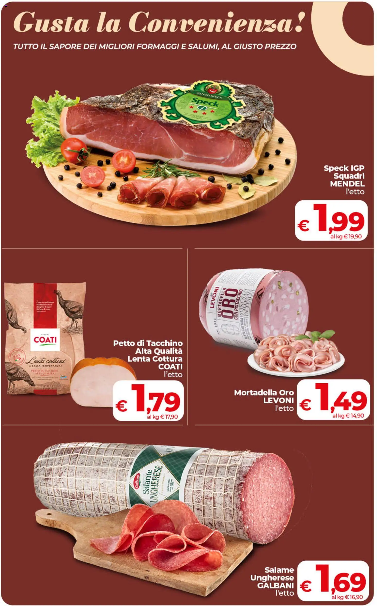 Volantino COOP del 29.05.2026 | Pagina: 12 | Prodotti: Speck, Salame, Tacchino, Mortadella