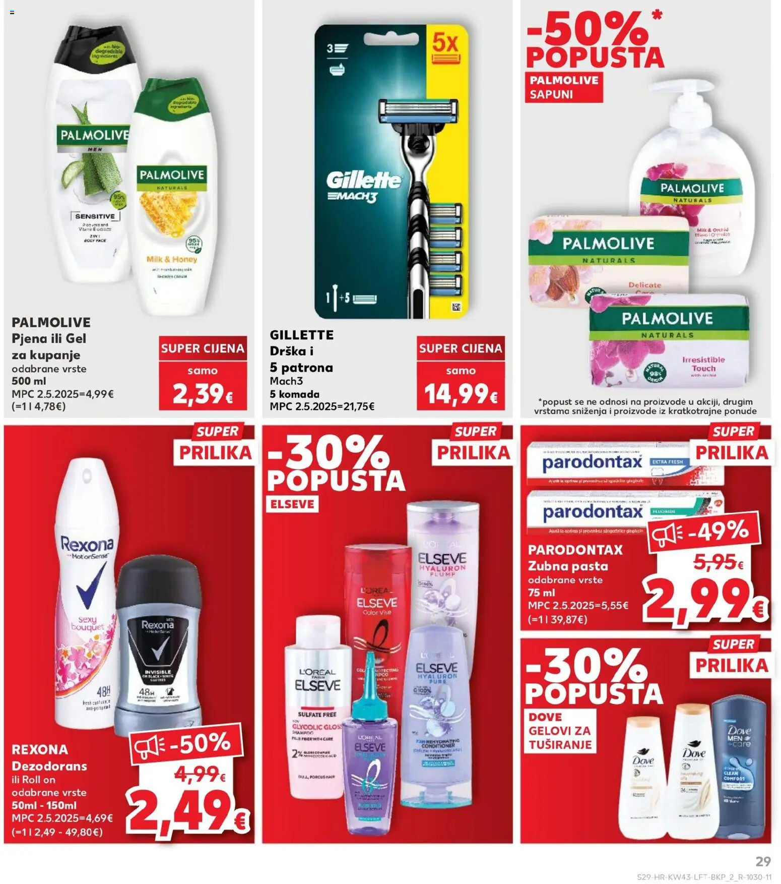 Kaufland katalog | vrijedi od 21.10.2026 | Stranica: 29 | Proizvodi: Roll on, Dezodorans, Pasta, Dove