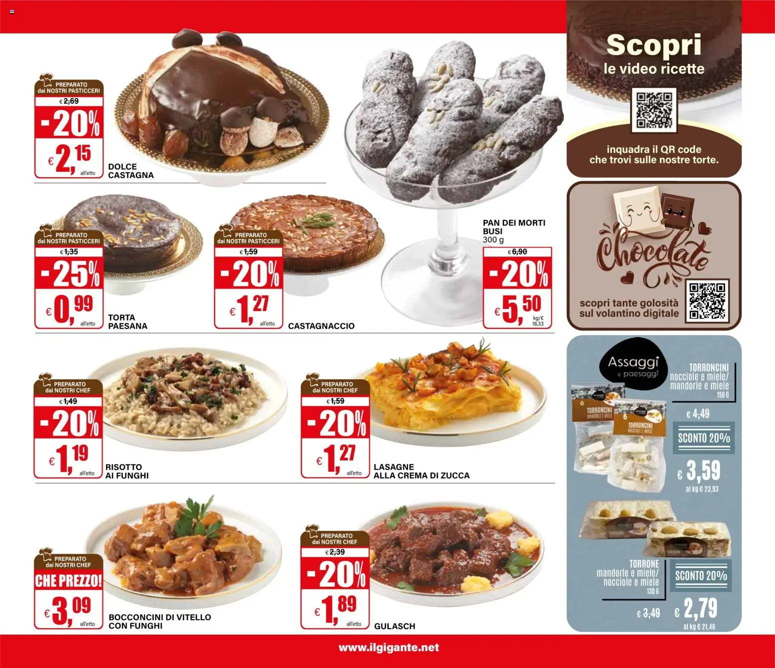 Volantino Il Gigante del 22/10/2026 | Pagina: 29 | Prodotti: Funghi, Torta, Miele, Lasagne