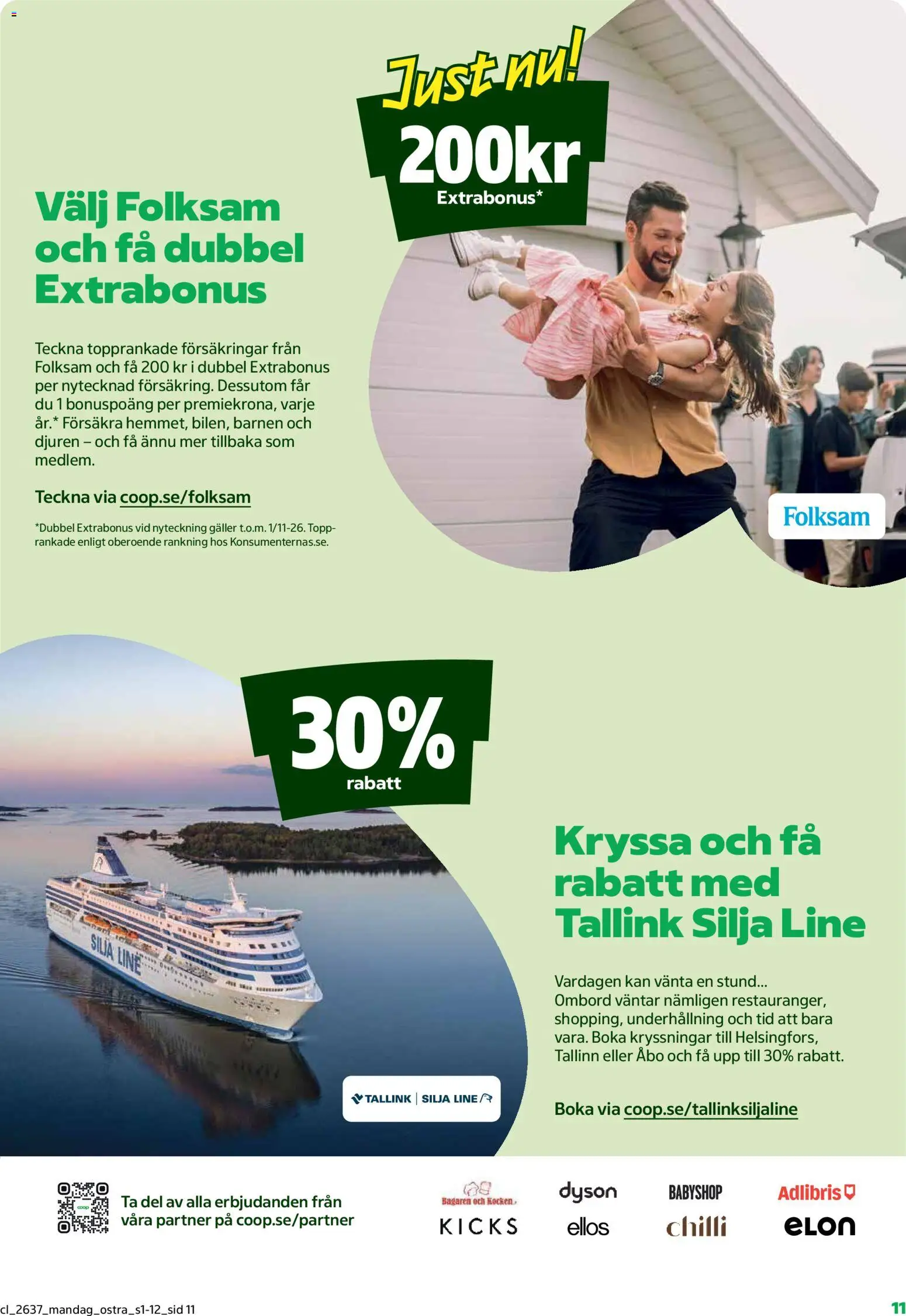 Coop Daglivs reklamblad aktuell från 07/09/2026 | Sida: 11 | Produkter: Galler, Vantar, Topp
