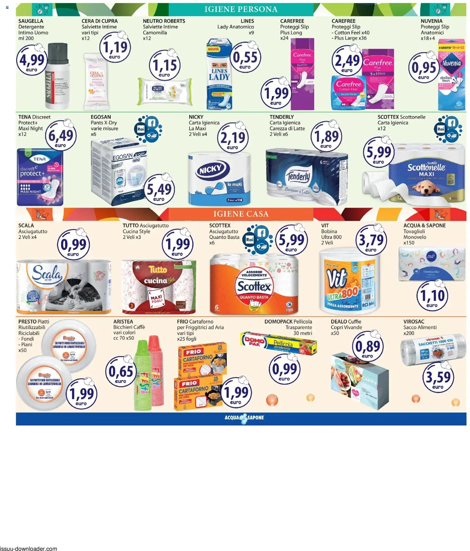 Volantino Acqua e Sapone del 09.04.2026 | Pagina: 9 | Prodotti: Caffè, Detergente, Intimo, Slip