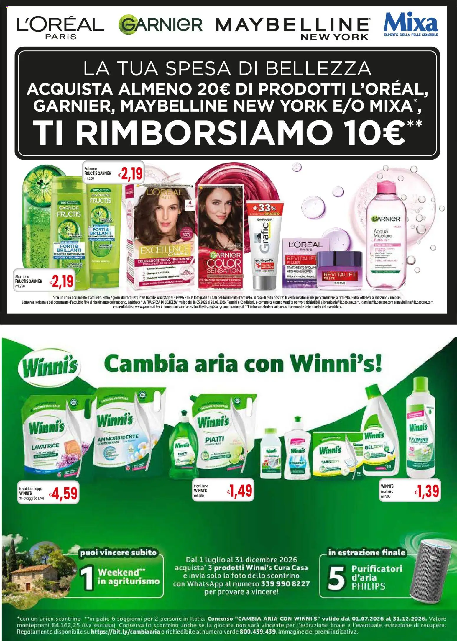 Volantino A&O del 20/08/2026 | Pagina: 4 | Prodotti: Shampoo, Balsamo, Ammorbidente, Piatti