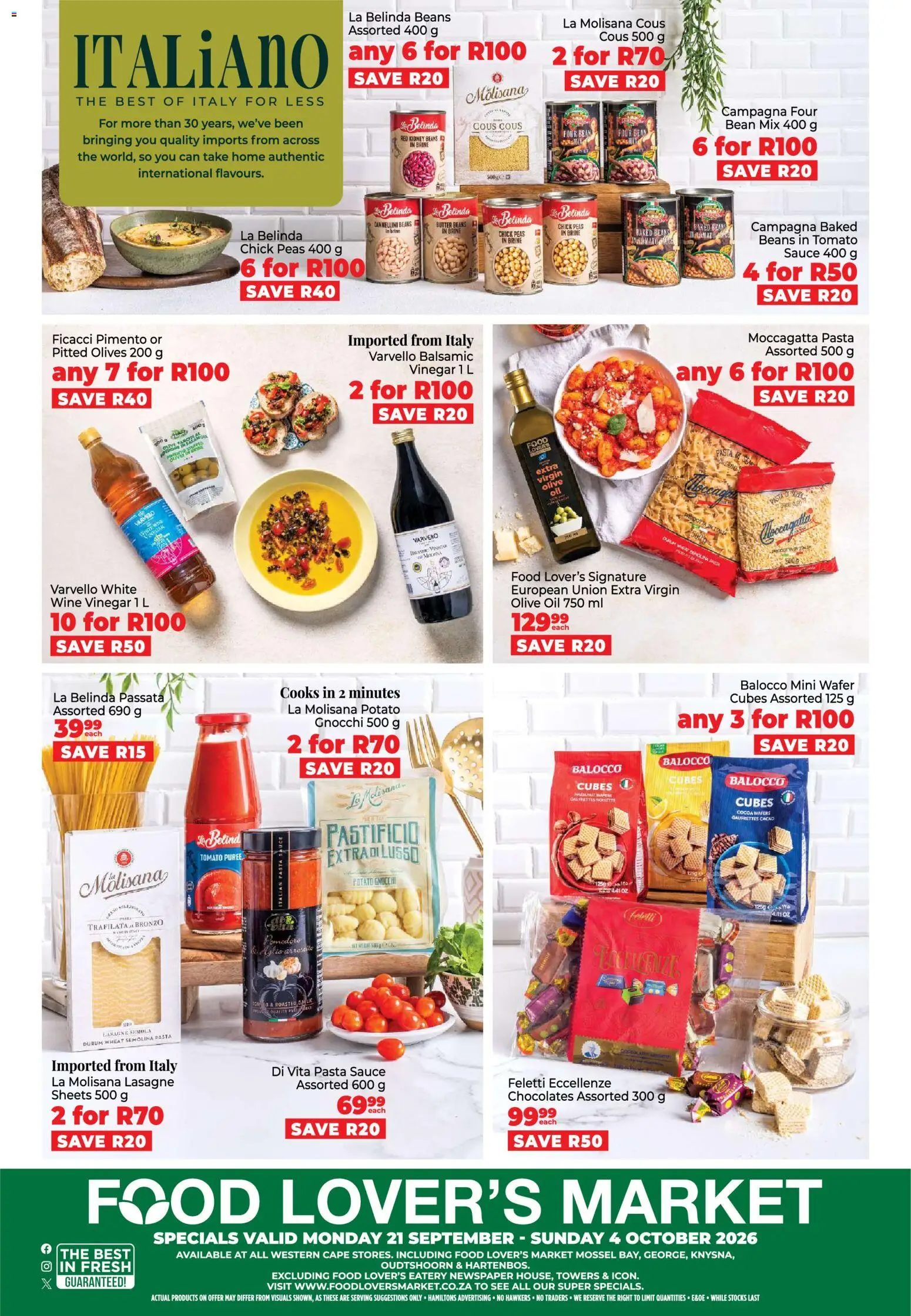 New Food Lover's Market catalogue – valid from 21/09/2026 | Page: 16 | Products: Semolina pasta, Cocoa, Pasta sauce, Sauce