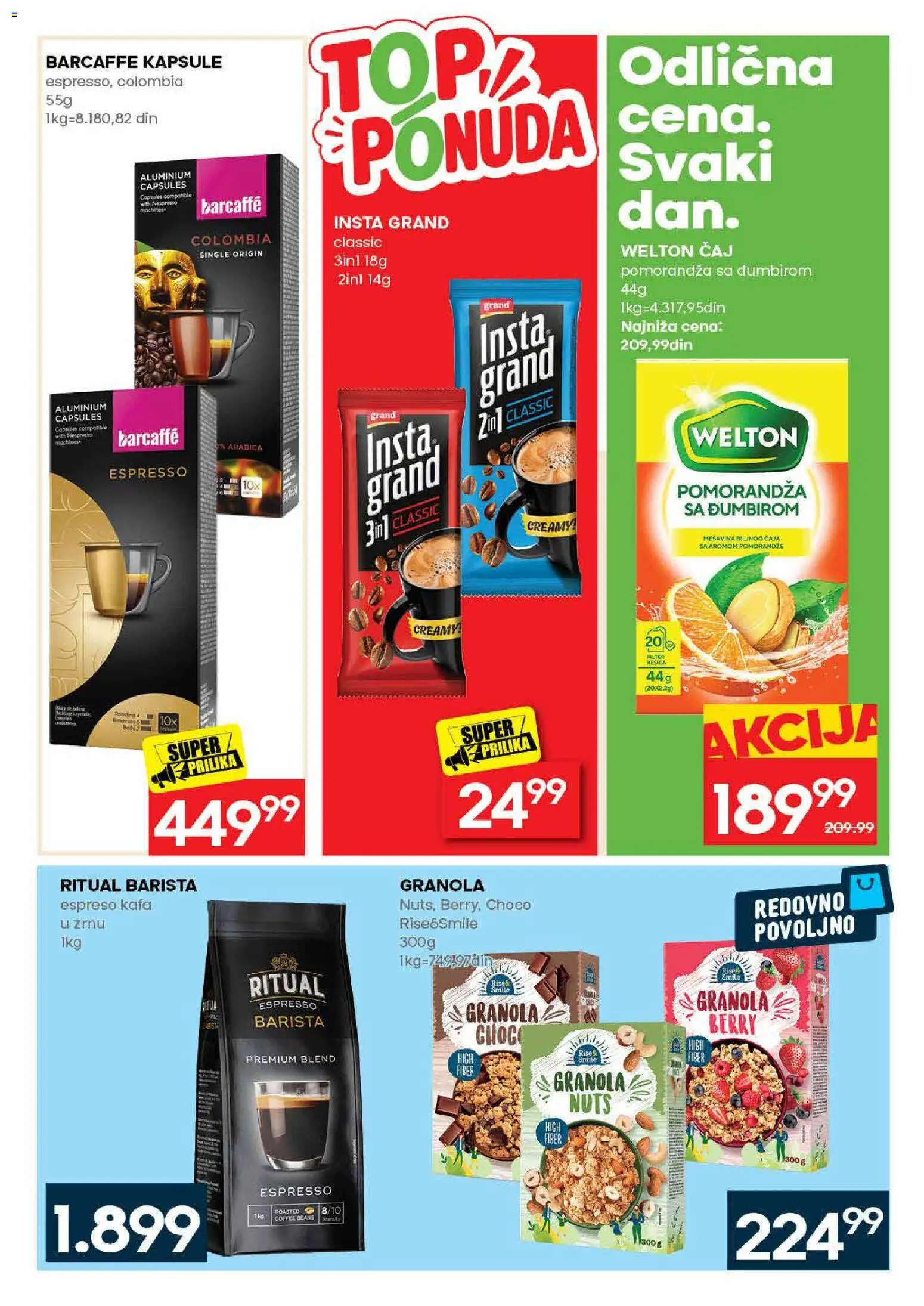 Mercator katalog - važi od 26.10.2026 | Strana: 26 | Proizvode: Barcaffé, Granola, Pomorandza, Čaj