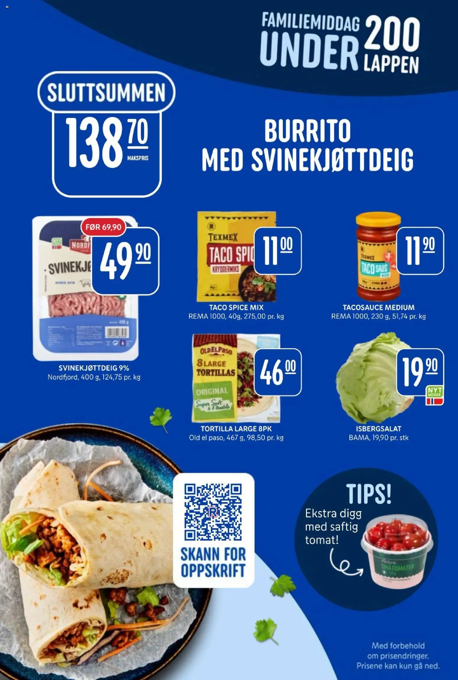 {H1} | Side: 10 | Produkter: Saus, Мідії, Форель, Isbergsalat