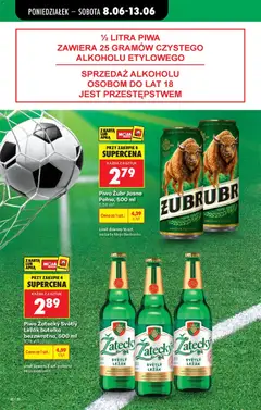 Pogląd oferty "Piwo Żubr Jasne Pełne, 500 ml, Piwo Żubr Jasne Pełne, 500 ml" - ważna od 08.06.2026 | Strona: 24