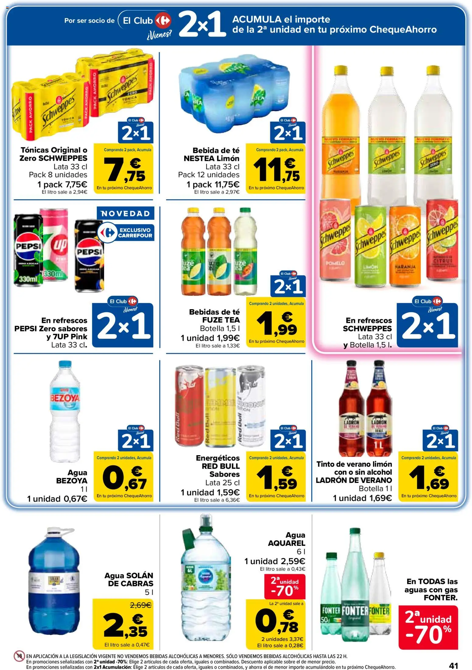 Carrefour folleto │ válido desde el 14/07/2026 | Página: 43 | Productos: Pepsi, Pomelo, Bebidas, Agua