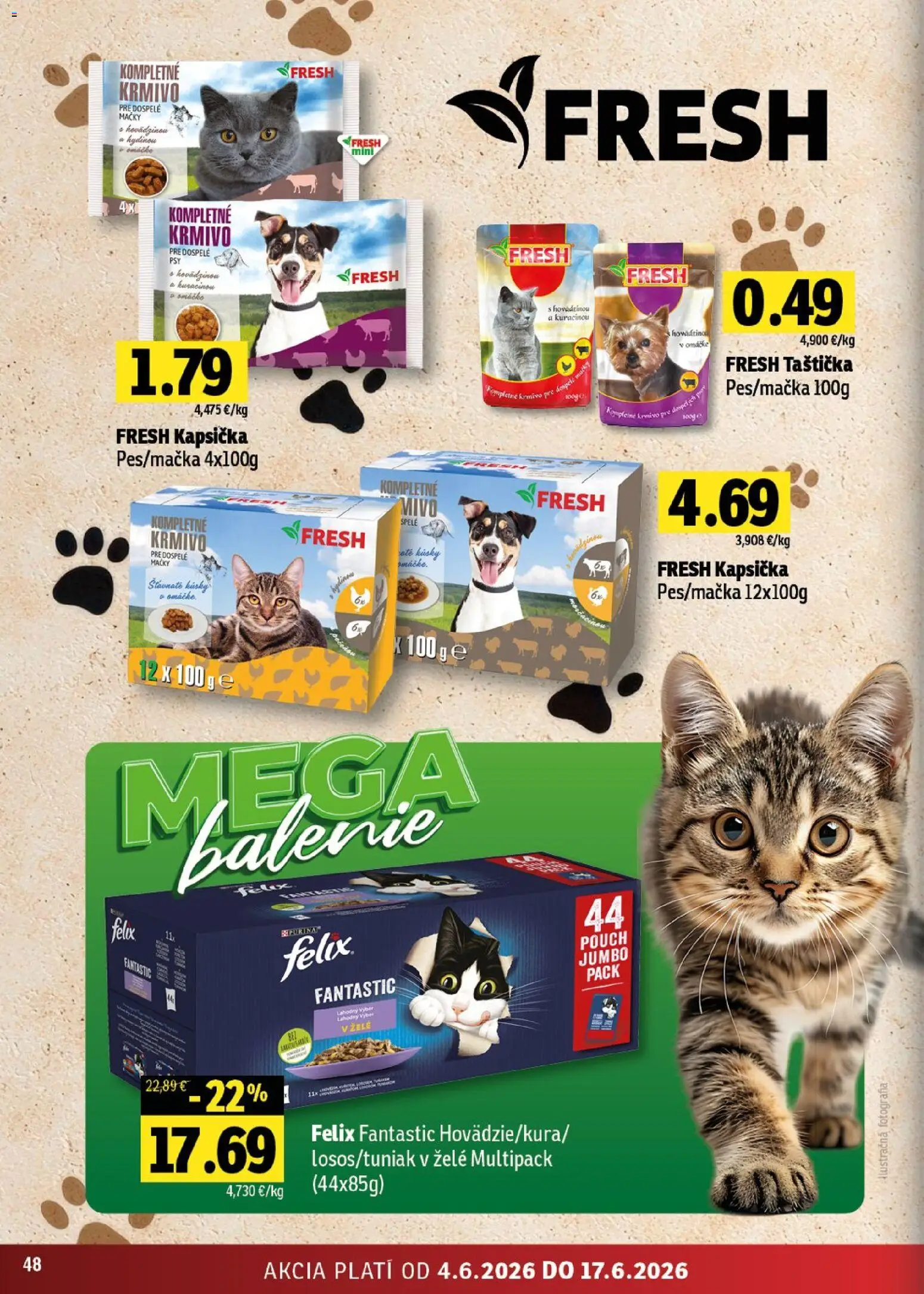 Nové Fresh akcie – leták je platný od 04.06.2026 | Strana: 48 | Produkty: Felix