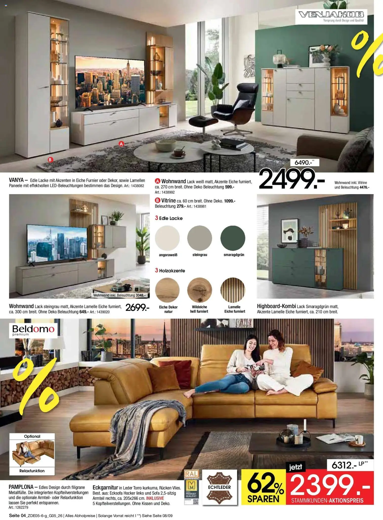 Zurbrüggen MaiDays Shopping – gültig ab 08.05.2026 | Seite: 4 | Produkte: Hocker, Wohnwand, Kissen, Sofa
