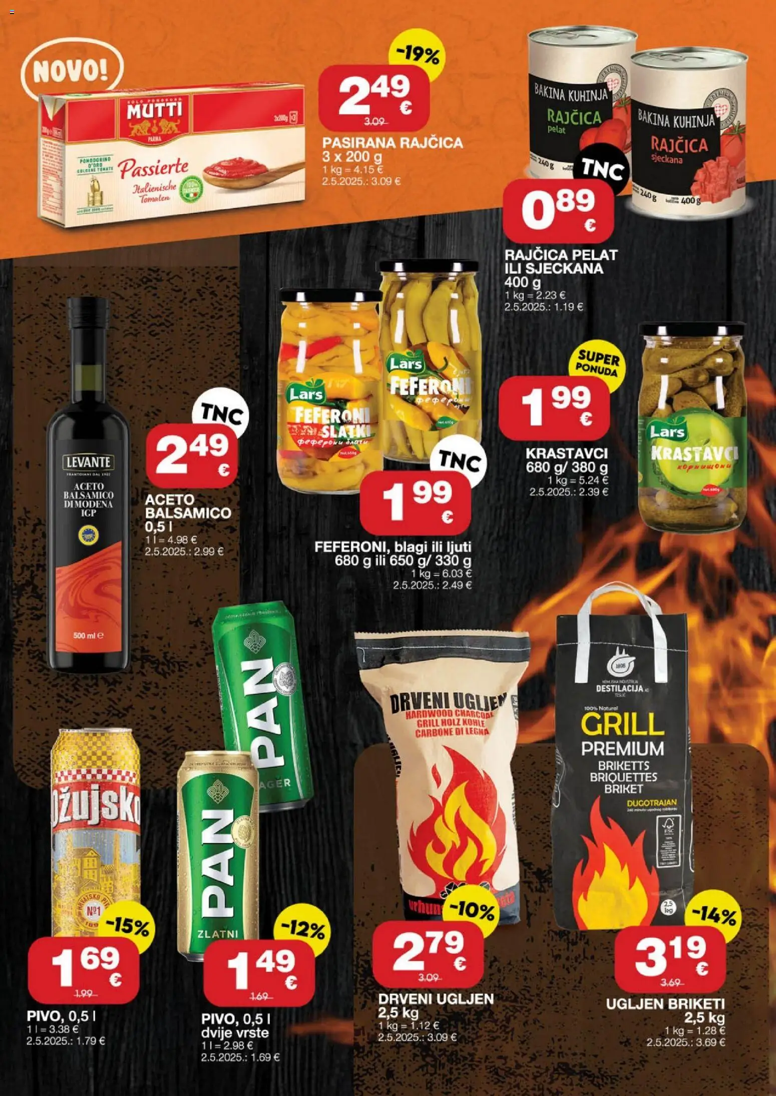 Stanić Diskont katalog | vrijedi od 29.04.2026 | Stranica: 5 | Proizvodi: Pasirana rajčica, Feferoni, Balsamico, Briketi