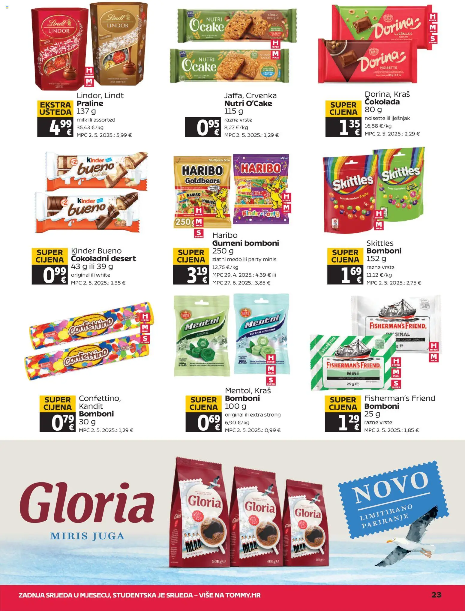Tommy katalog | vrijedi od 18.06.2026 | Stranica: 23 | Proizvodi: Praline, Dorina, Miris, Bomboni