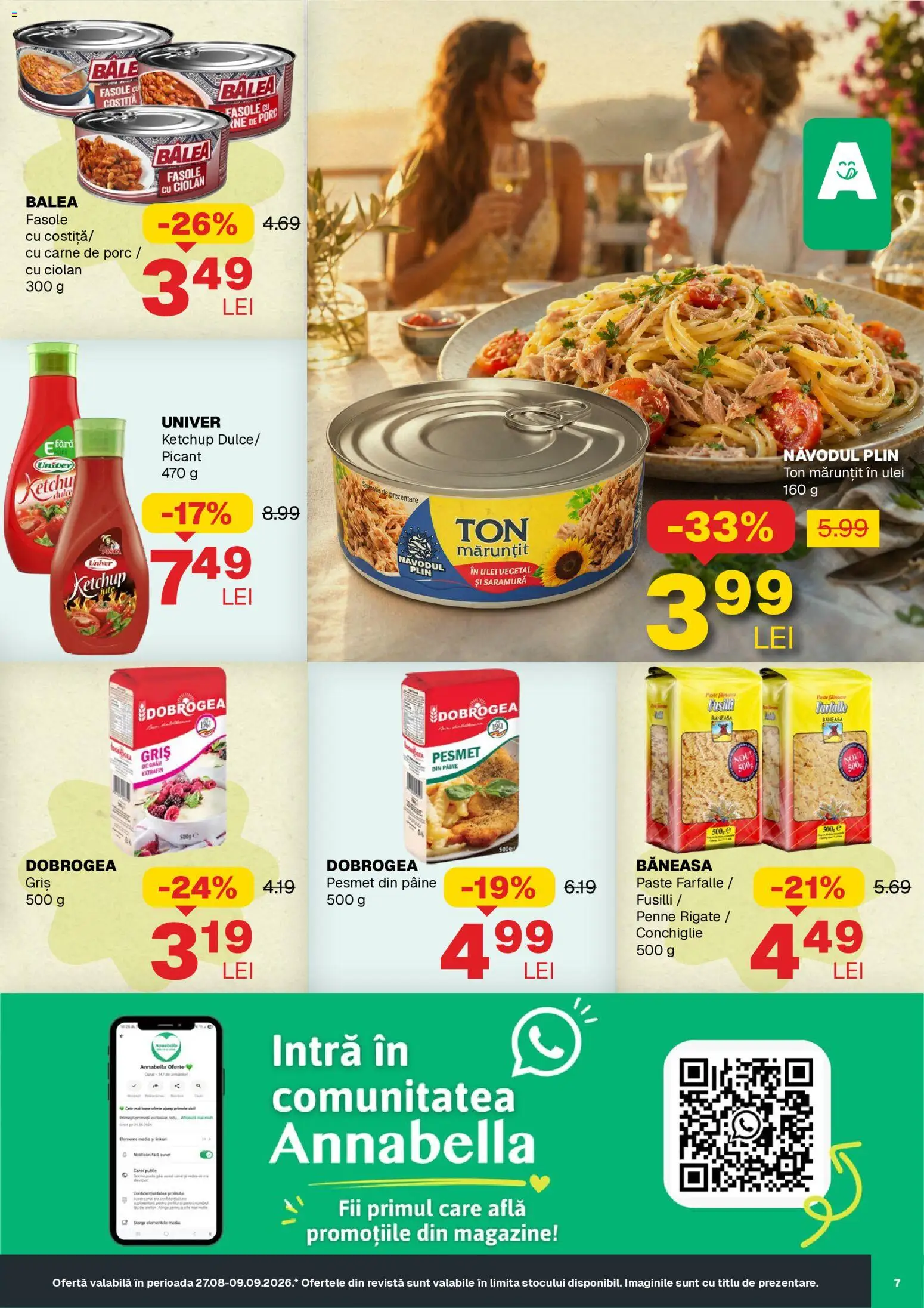 Noul catalog Annabella – valabil de la 27.08.2026 | Pagină: 7 | Produse: Pâine, Carne De Porc, Paste, Ketchup