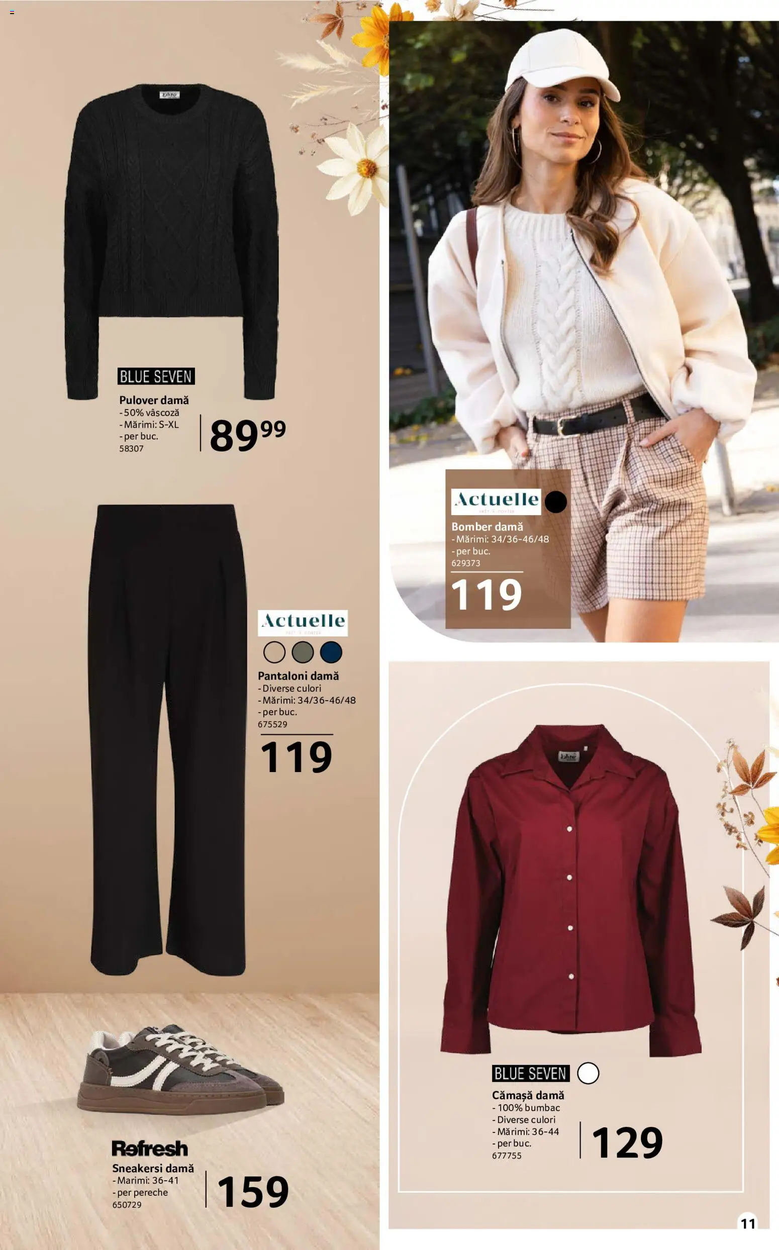 Noul catalog Selgros – valabil de la 18.09.2026 | Pagină: 11 | Produse: Sneakerși, Pulover, Pantaloni dama, Pantaloni