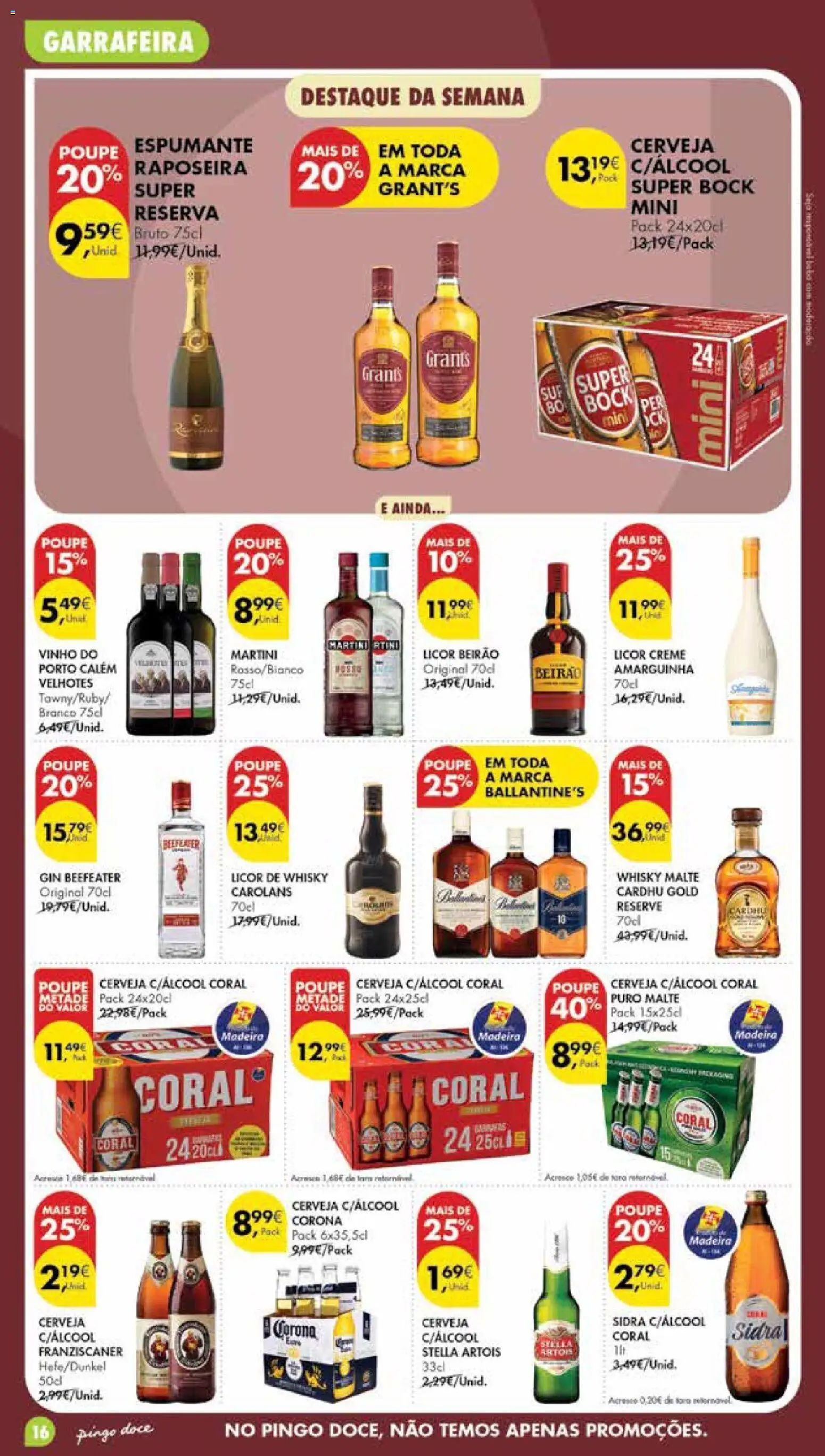 Pingo Doce Poupe Esta Semana Madeira │ válido de 26.05.2026 | Página: 16 | Produtos: Whisky, Espumante, Cerveja, Creme