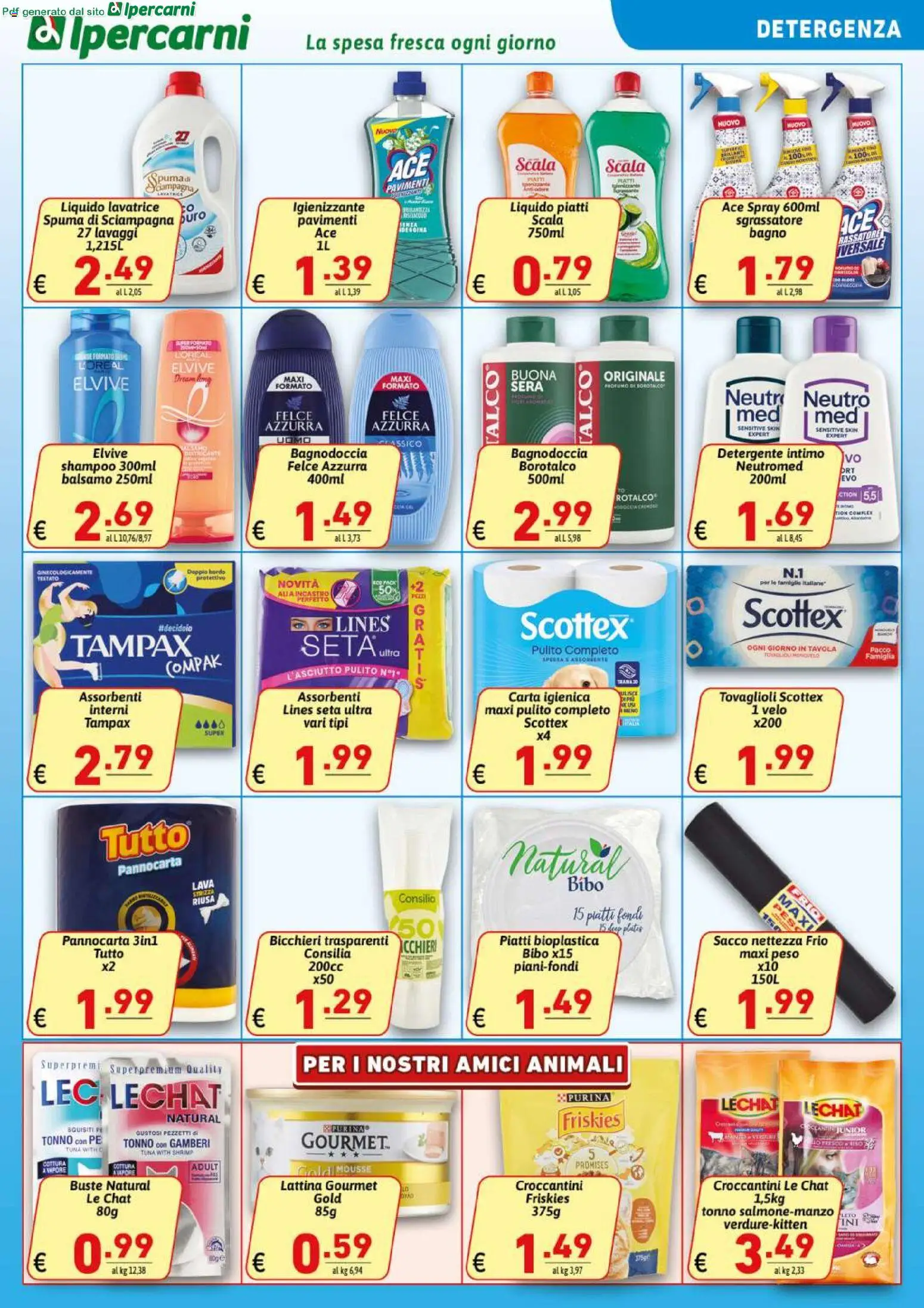 Volantino Ipercarni del 12/08/2026 | Pagina: 15 | Prodotti: Gamberi, Talco, Tonno, Scala