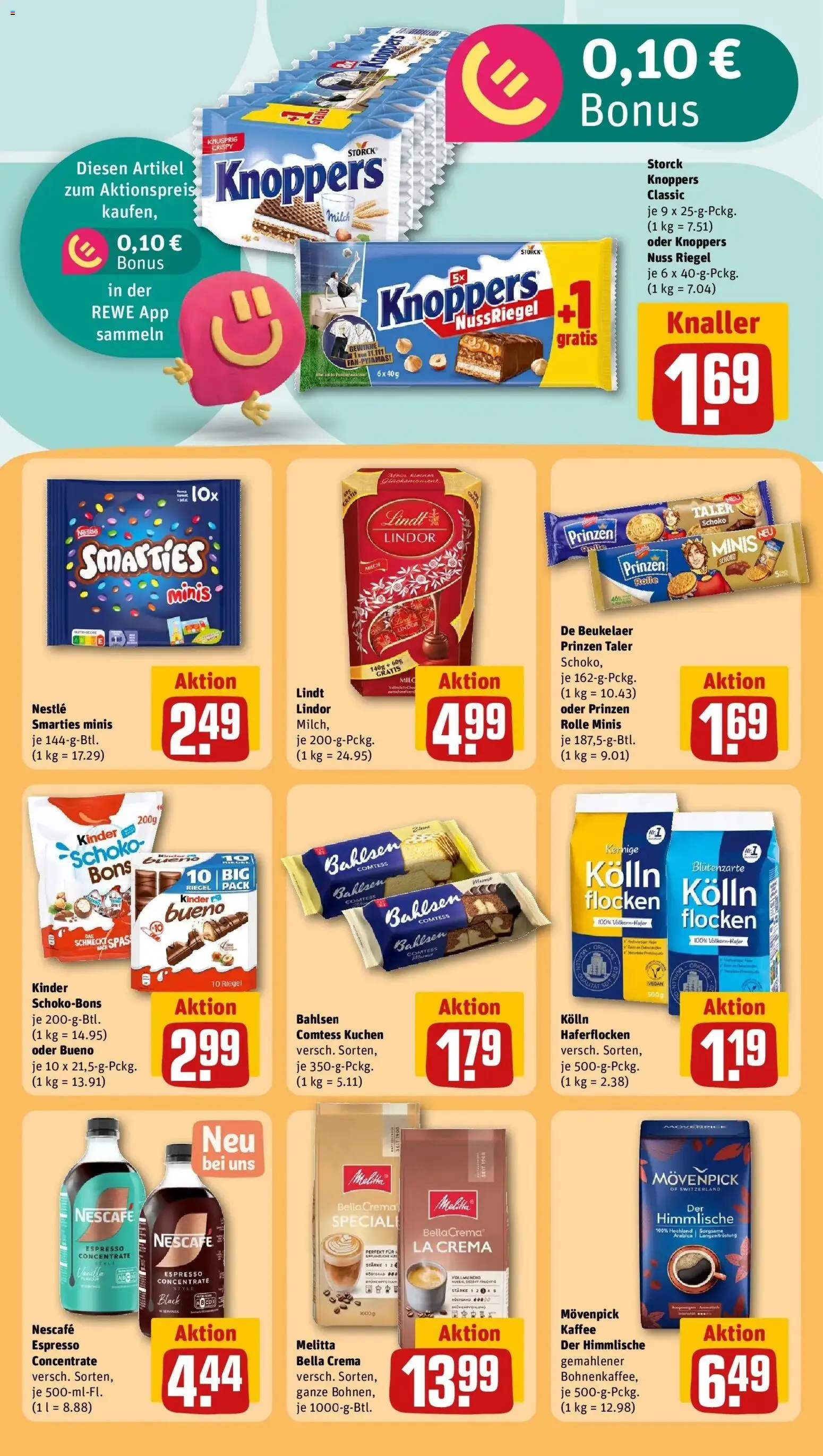 Rewe Prospekt Greiz – gültig ab 08.06.2026 | Seite: 27 | Produkte: Melitta, Milch, Kuchen, Flocken