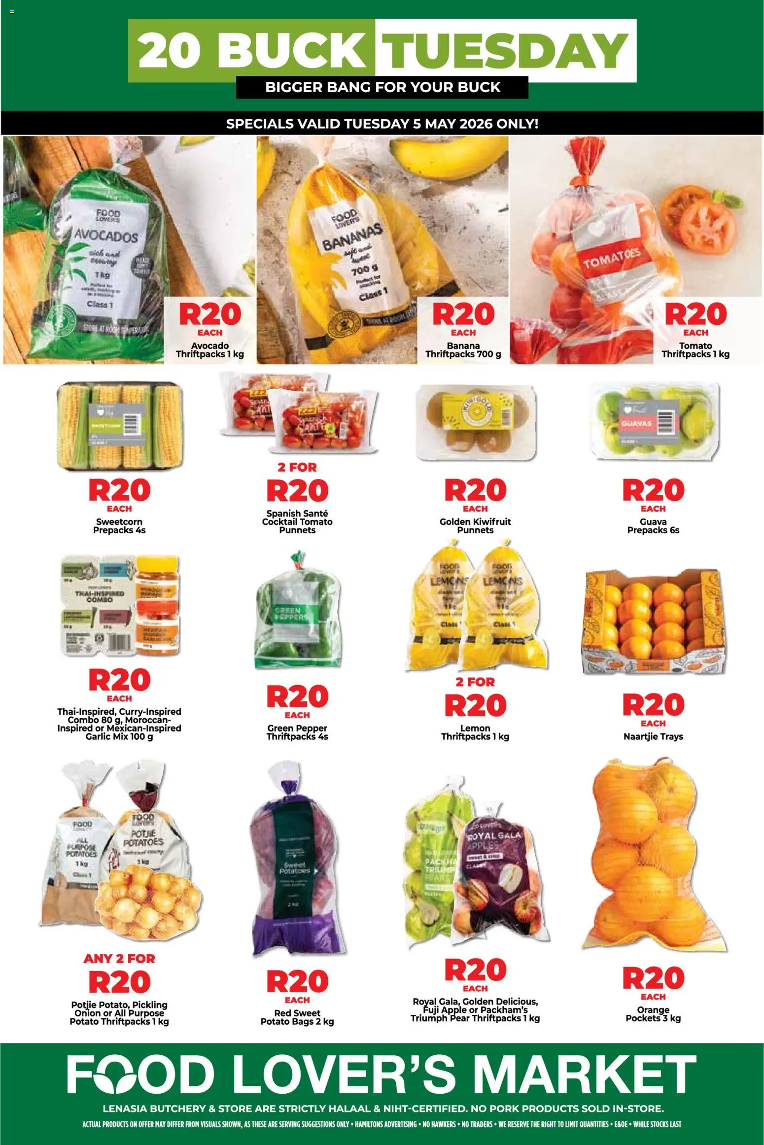 New Food Lover's Market catalogue – valid from 04.05.2026 | Page: 1 | Products: Avocados, Potatoes, Lemon, Garlic