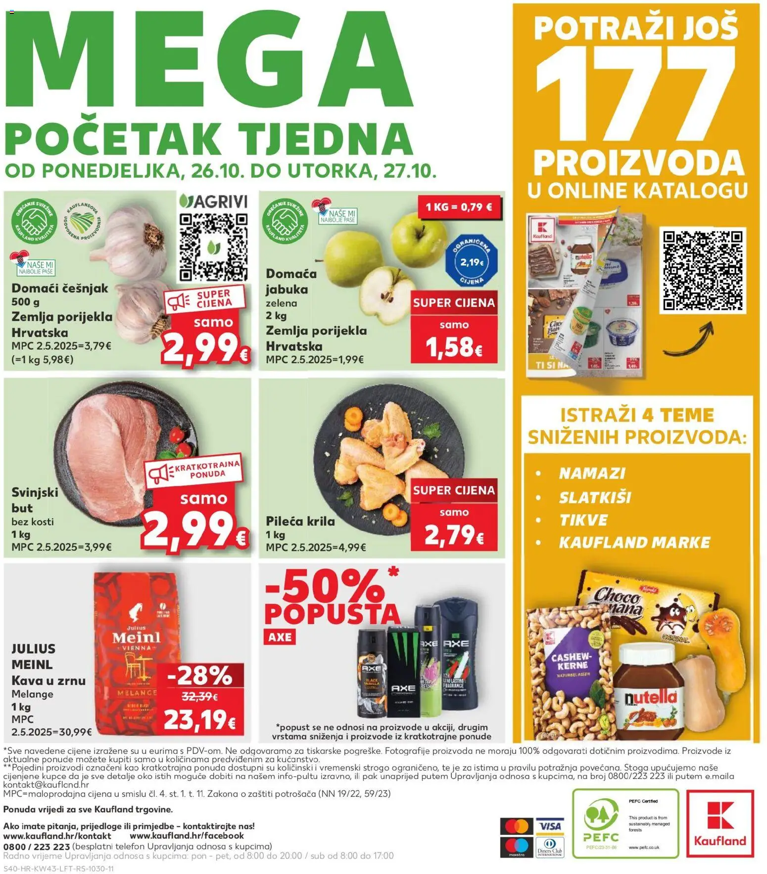 Kaufland katalog | vrijedi od 21.10.2026 | Stranica: 40 | Proizvodi: Nutella 1 kg, Zemlja, Kava u zrnu, Kava
