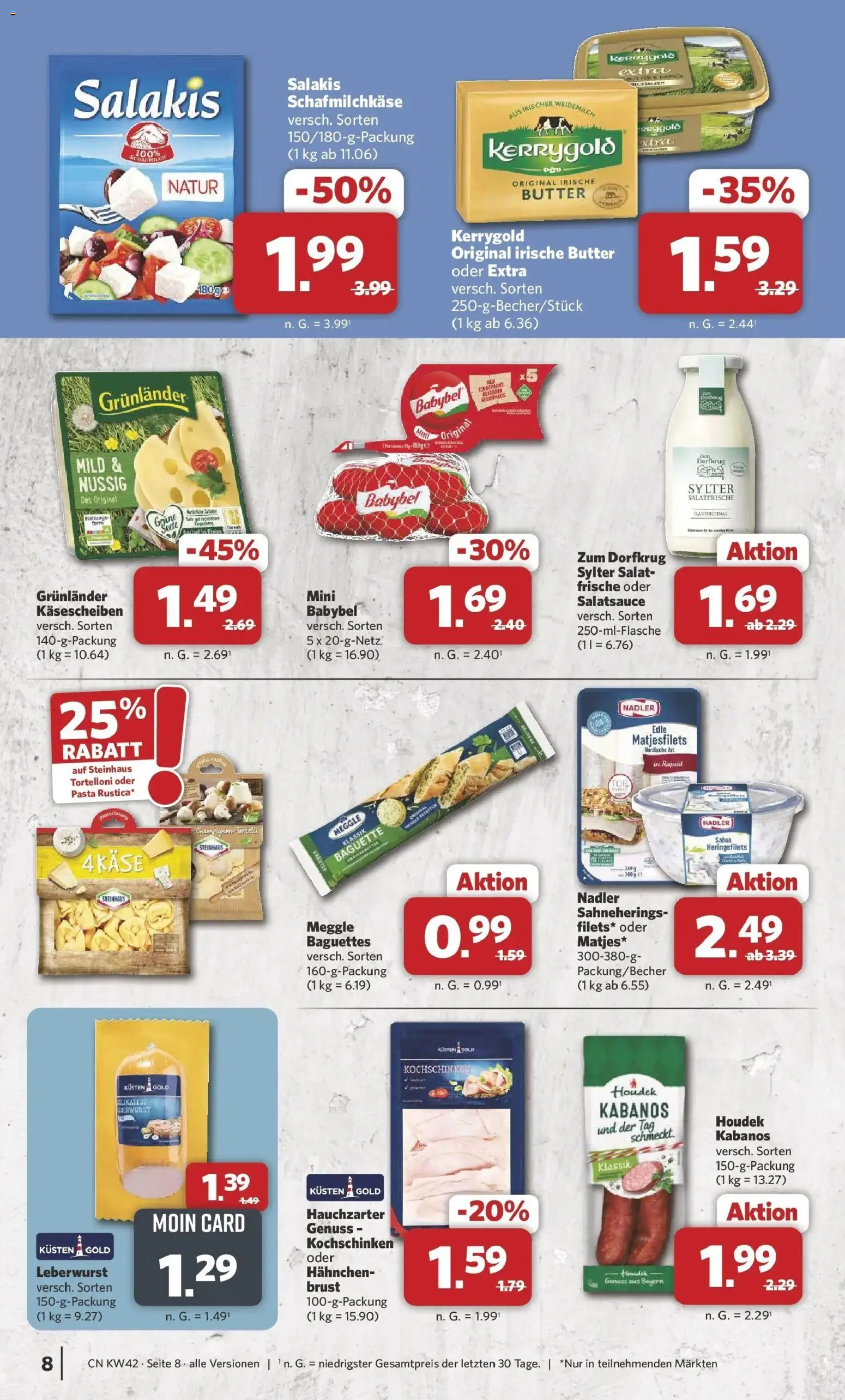 Combi Prospekt Dülmen – gültig ab 12.10.2026 | Seite: 8 | Produkte: Hahnchen, Butter, Grunlander, Babybel