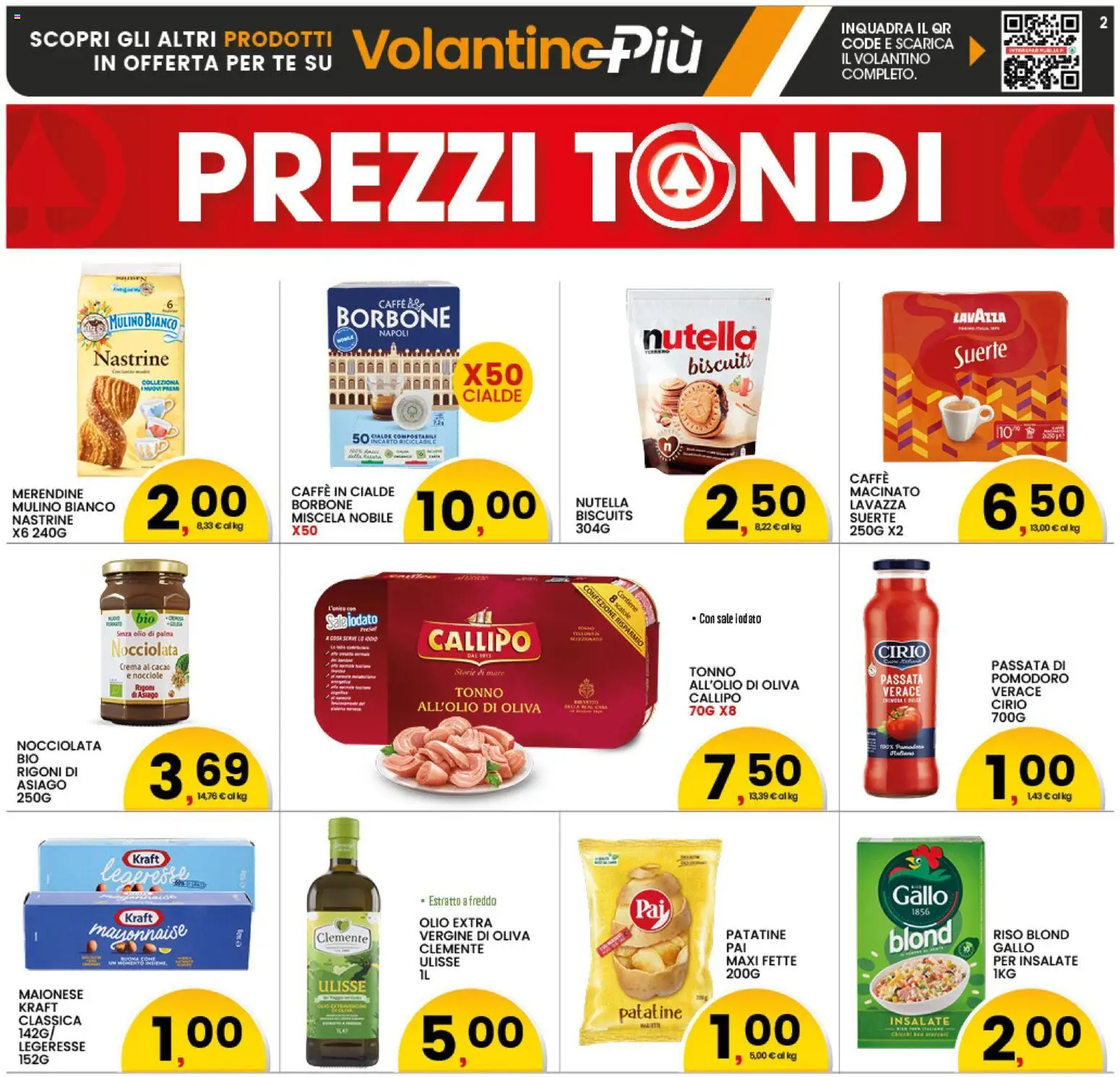 Volantino Interspar del 18.06.2026 | Pagina: 2 | Prodotti: Crema, Tè, Maionese, Tonno