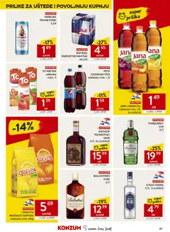 Konzum Katalog - Pregled kataloga iz trgovine Konzum, vrijedi od 01.07.2026 | Stranica: 27 | Proizvodi: Čaj, Voće, Red Bull, Cedevita