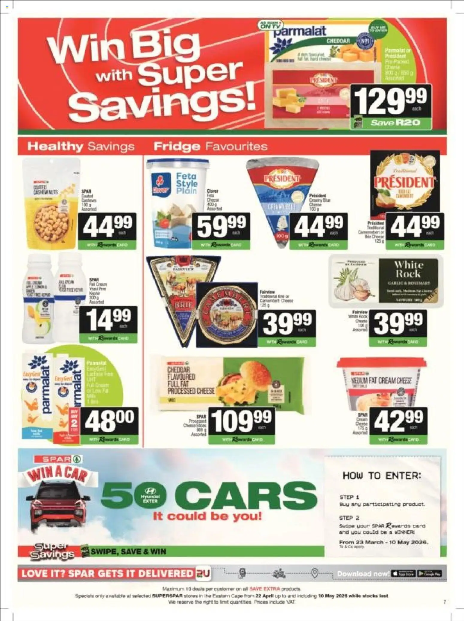 New Superspar catalogue – valid from 22.04.2026 | Page: 7 | Products: Fridge, Cheese, Cream