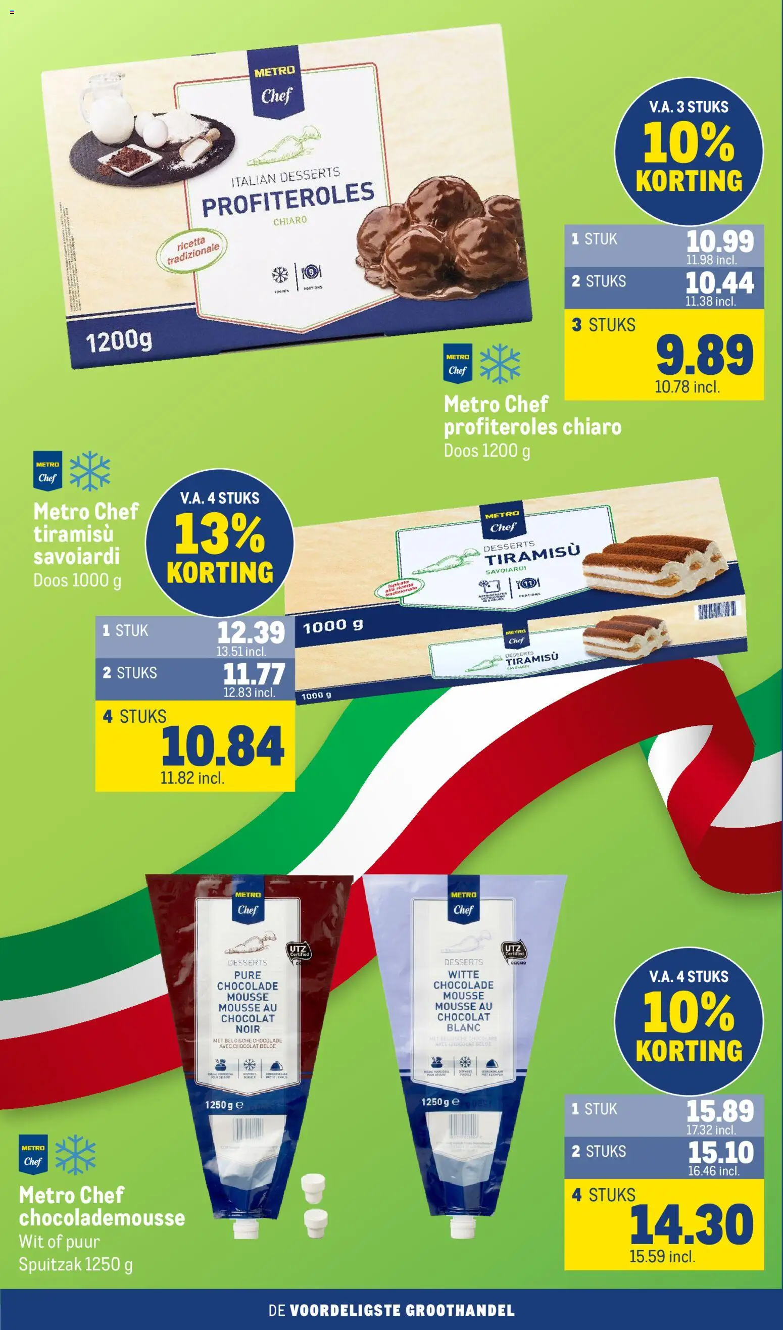 {H1} | Pagina: 20 | Producten: Tiramisu, Chocolademousse, Chocolade, Profiteroles