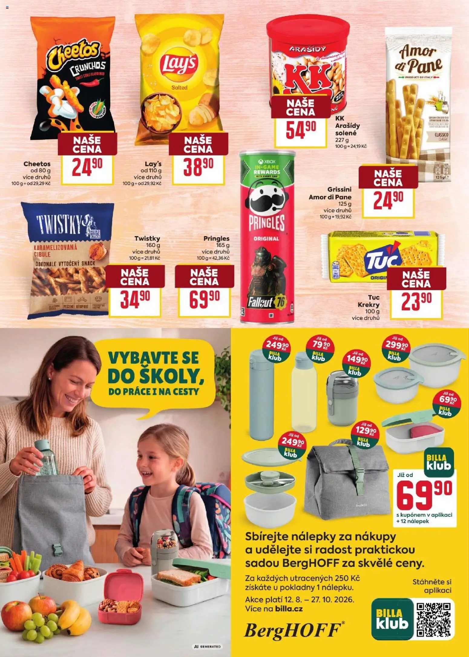 Billa leták - Podzimní nápoje od 09.09.2026 | Strana: 9 | Produkty: Nálepky, Arašídy, Krekry, Lay's