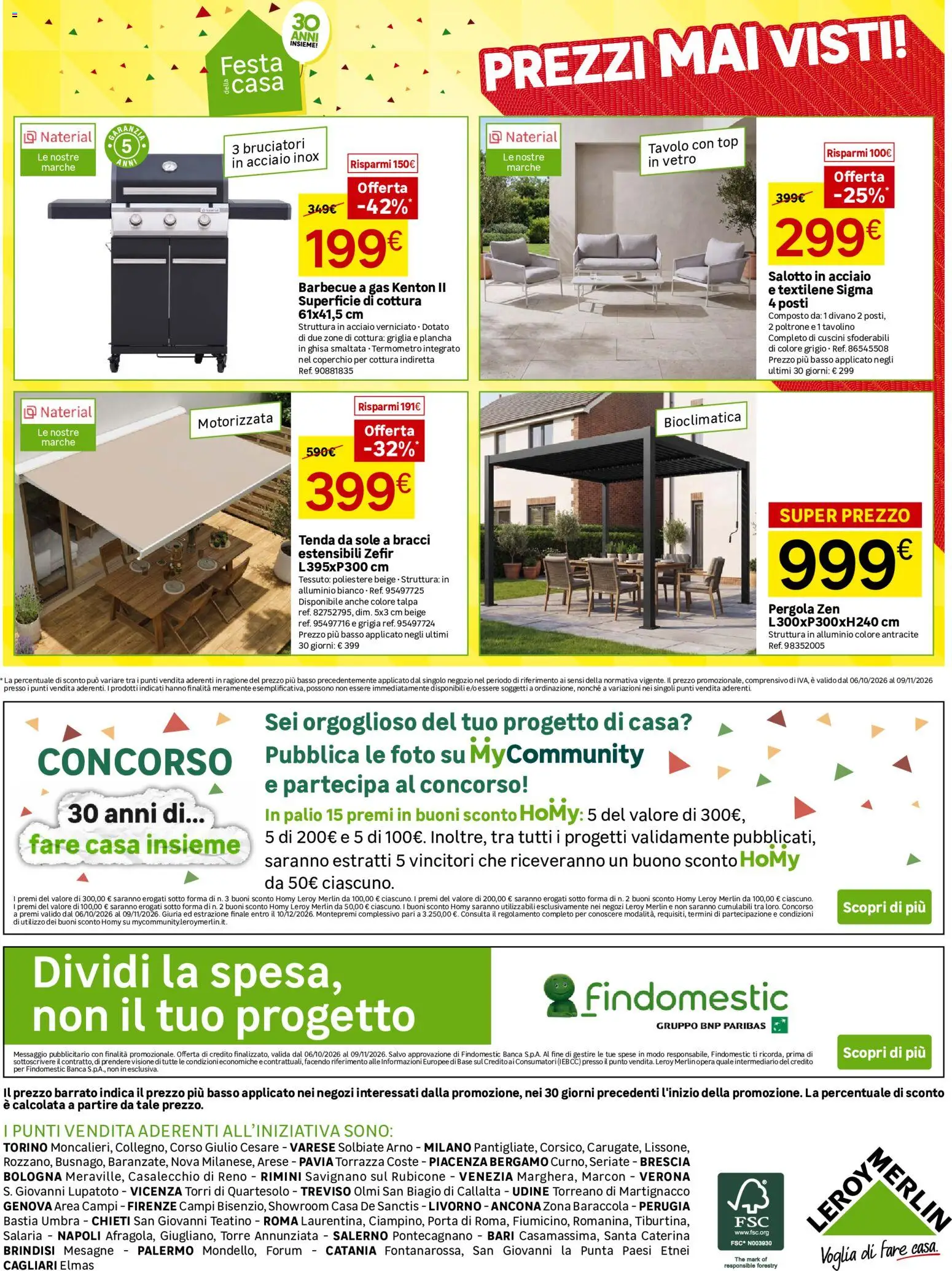 Volantino Leroy Merlin del 06/10/2026 | Pagina: 24 | Prodotti: Tavolino, Barbecue, The, Divano