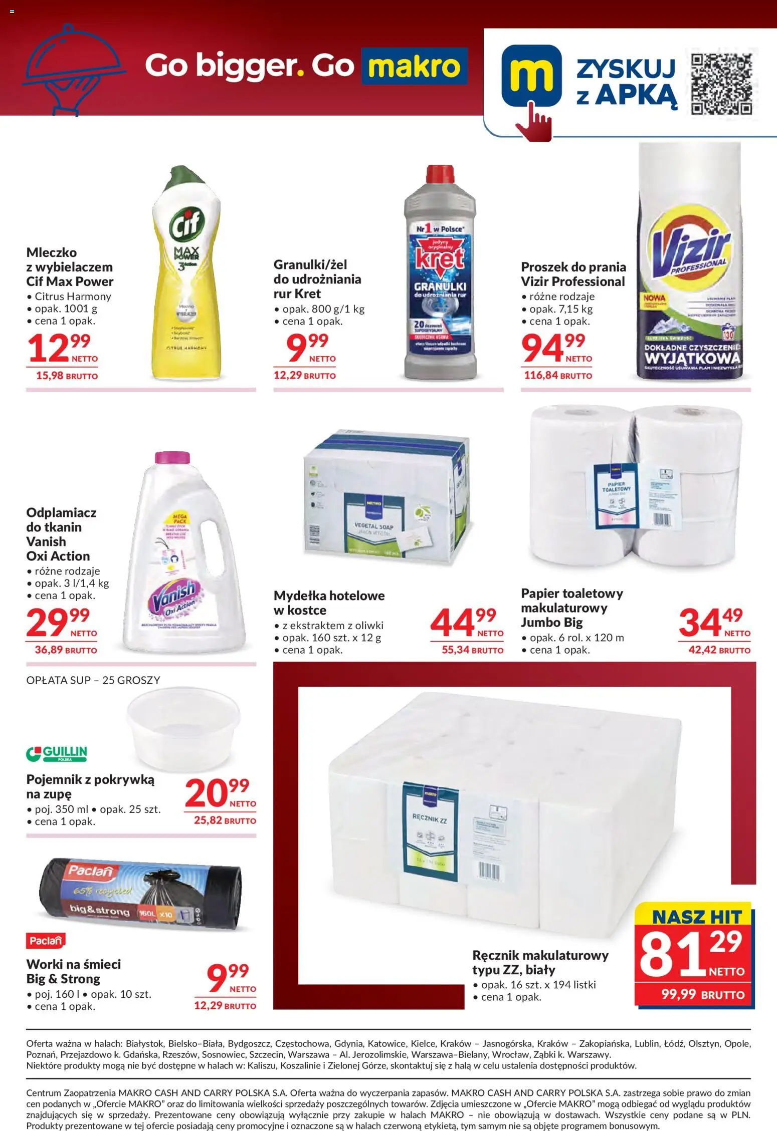 Makro gazetka - Oferta dla gastronomii od 09.06.2026 | Strona: 10 | Produkty: Vanish, Papier toaletowy, Proszek do prania, Odplamiacz