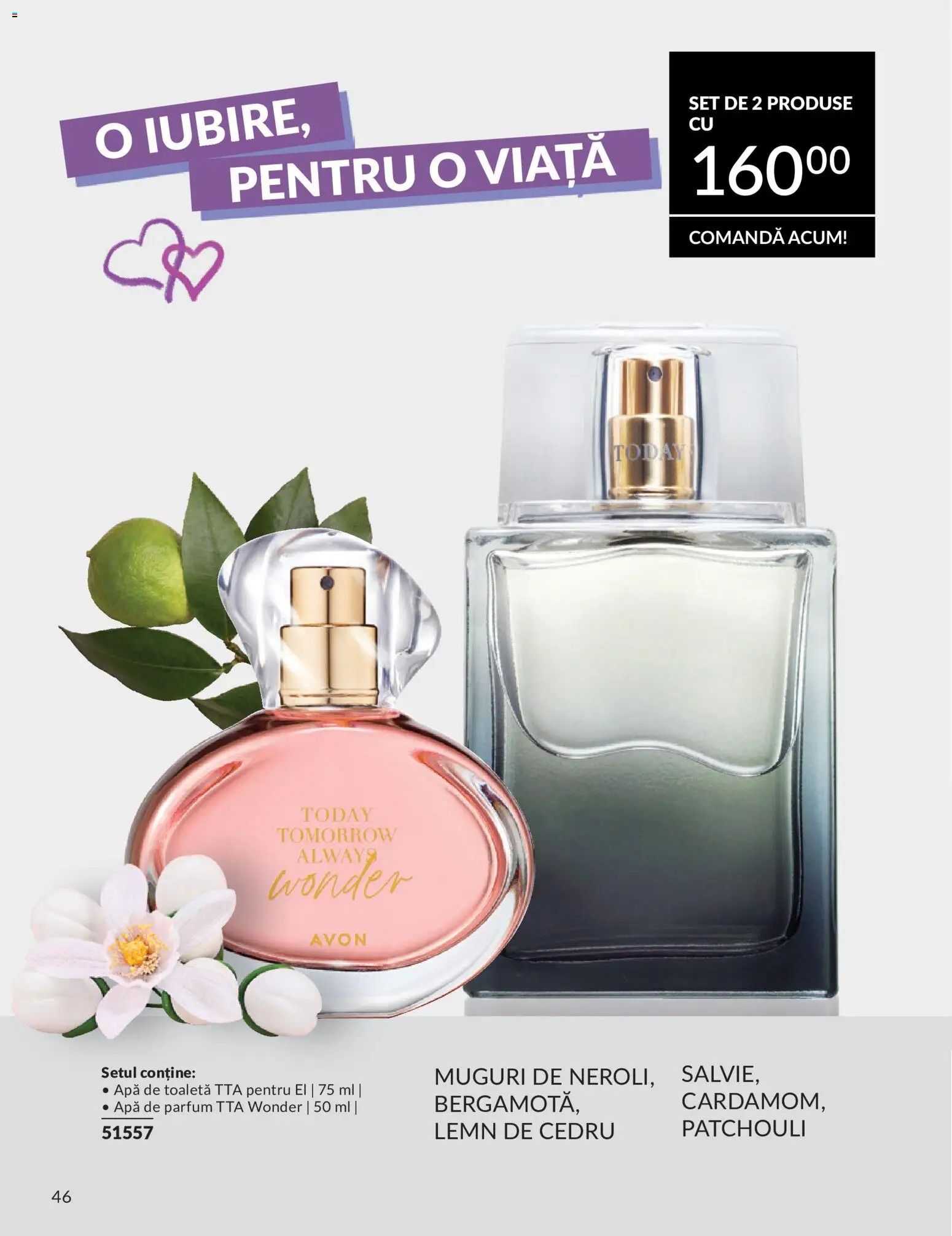 Noul catalog Avon – valabil de la 09.07.2026 | Pagină: 46 | Produse: Toaletă, Parfum, Apă de toaletă, Apă