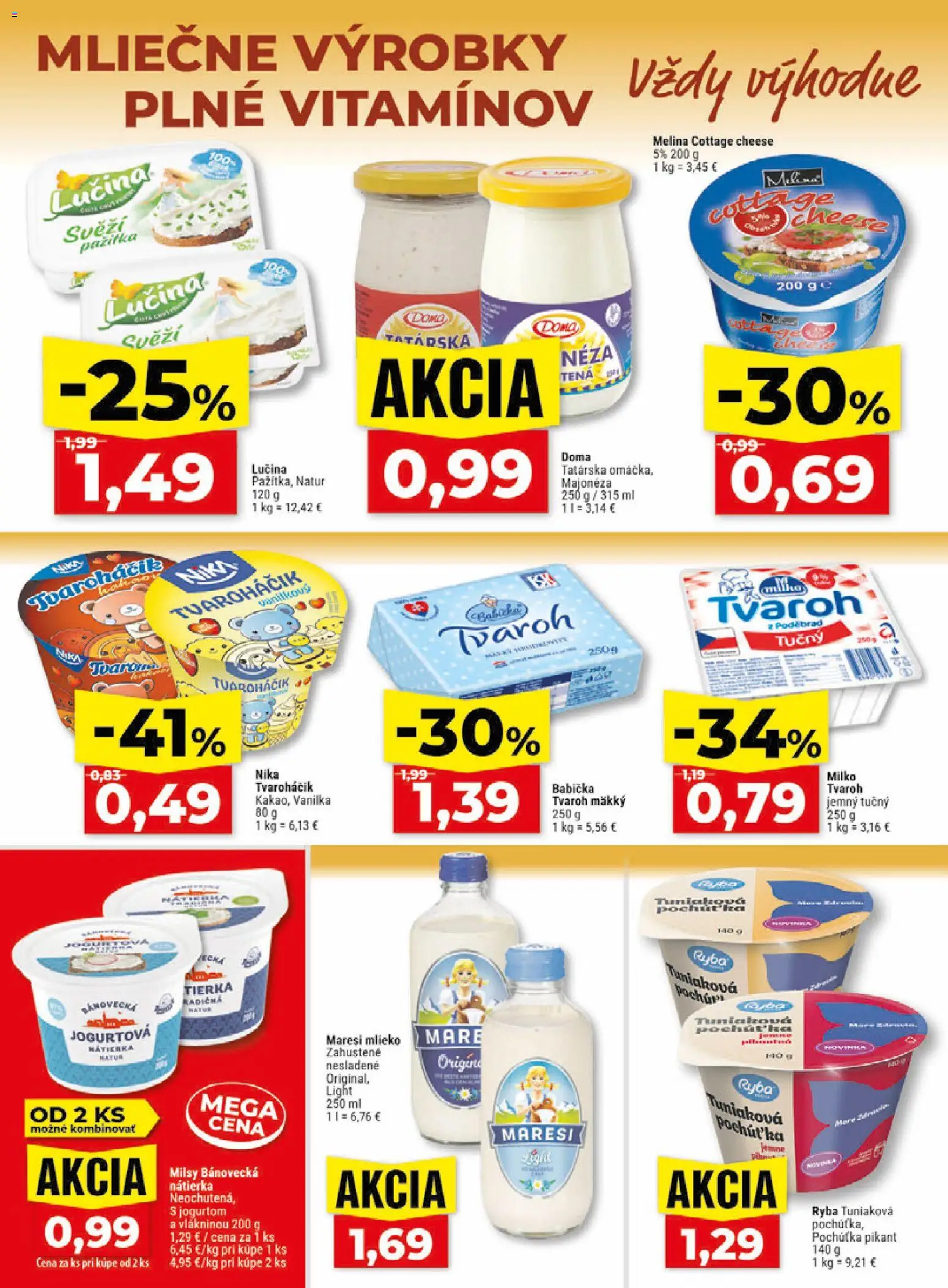 Nové Klas akcie – leták je platný od 27.07.2026 | Strana: 10 | Produkty: Mlieko, Pažítka, Ryba, Tvaroh
