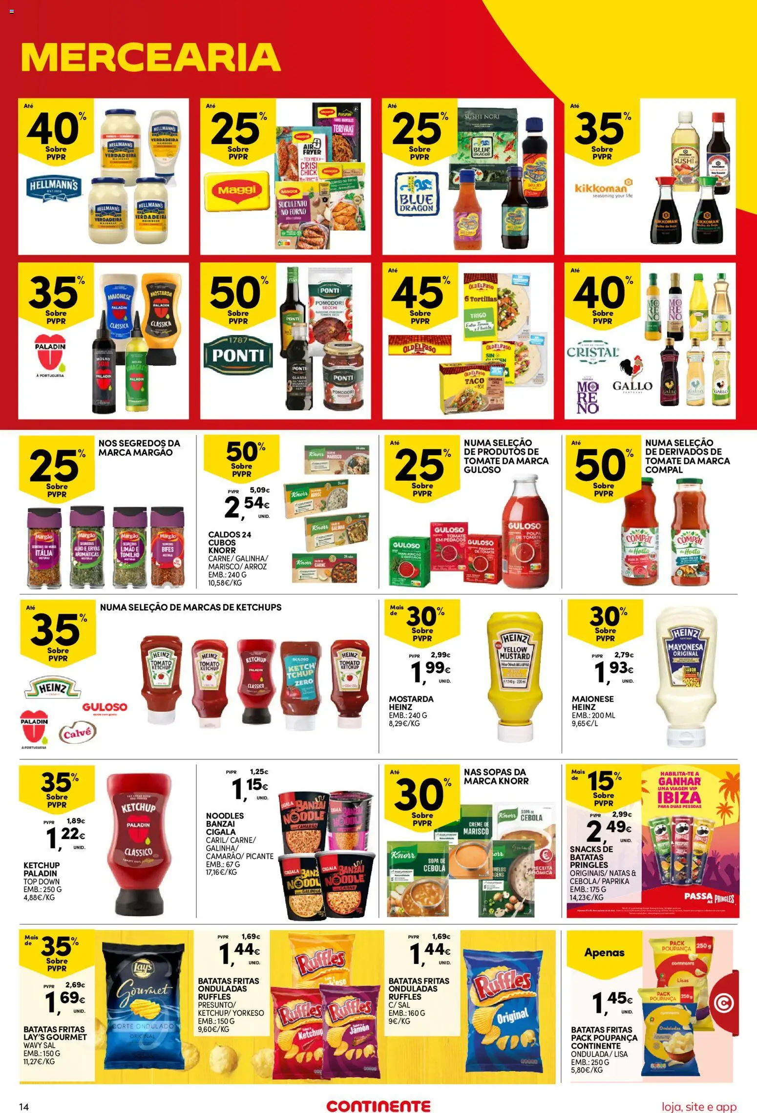 Continente Semanal Continente Bom Dia │ válido de 25/08/2026 | Página: 14 | Produtos: Sopas, Mercearia, Batatas, Cebola