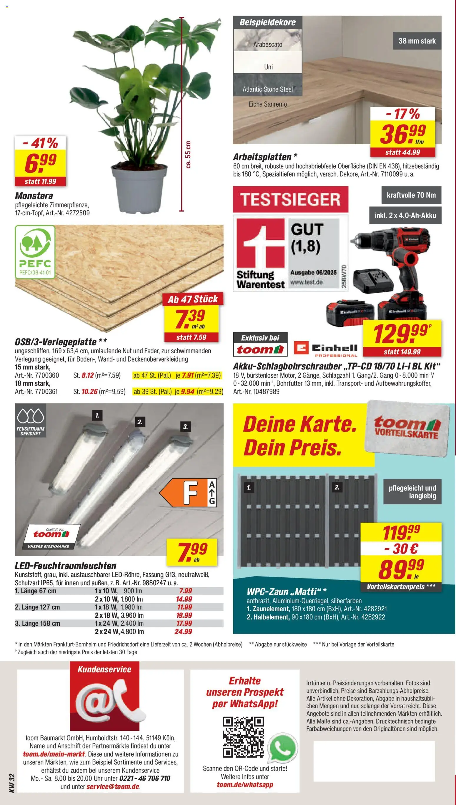 Toom Baumarkt Prospekt – gültig ab 01.08.2026 | Seite: 12 | Produkte: Uhr