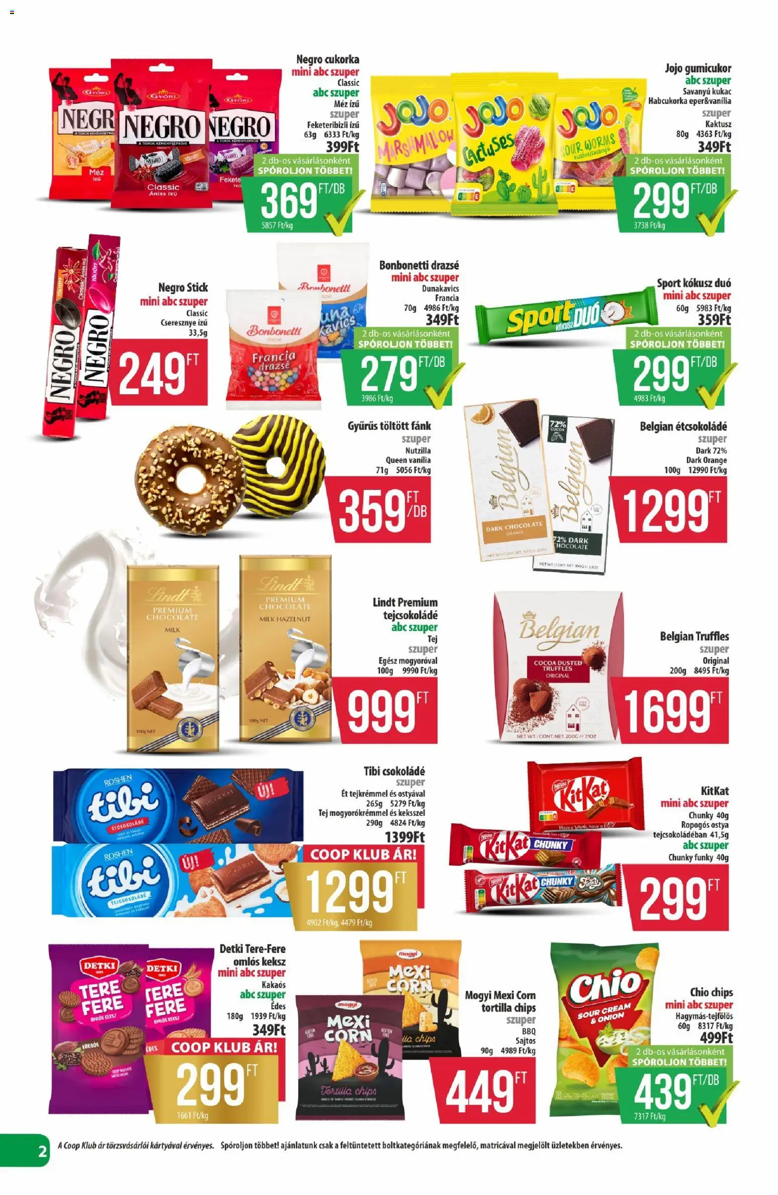 COOP akciós ujság - amely érvényes a következő dátumtól: 2026.10.15. | Oldal: 2 | Termékek: Cseresznye, Kavics, Tortilla chips, Kaktusz