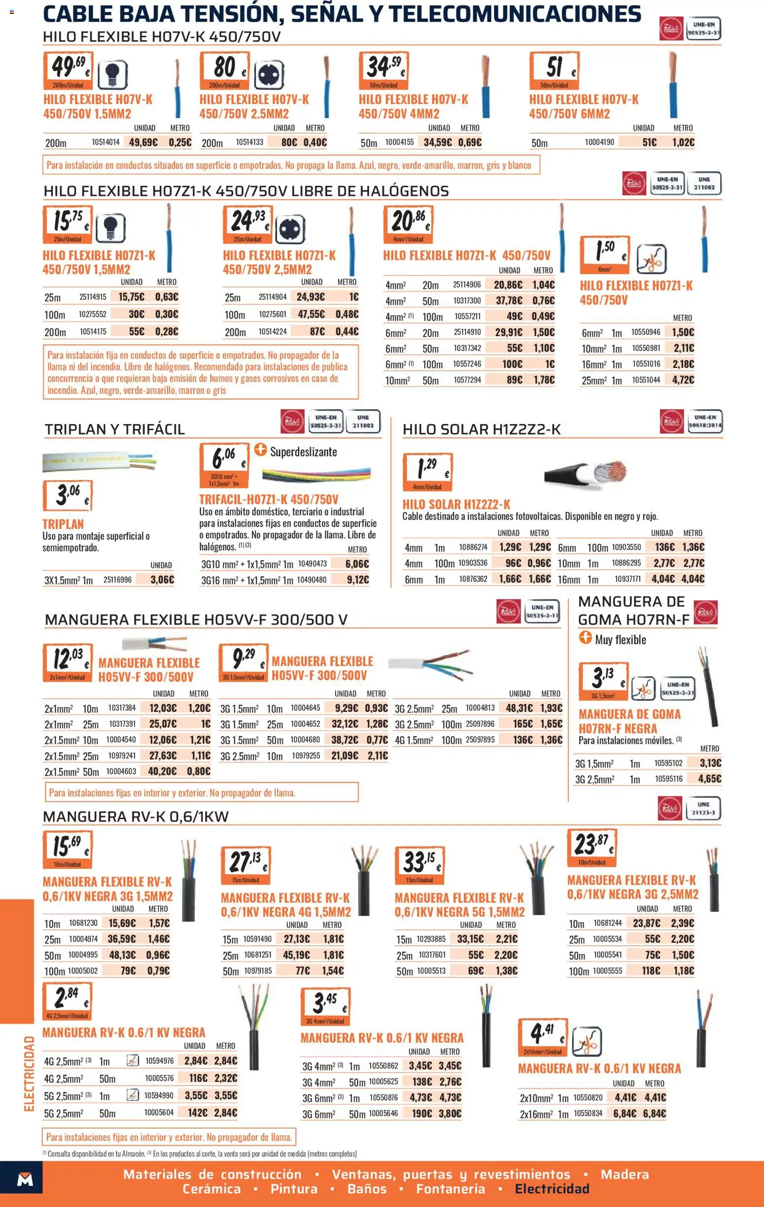 Obramat - Reformas Otono Imprenta Almacenes 35 Los Barrios 2026 │ válido desde el 09/10/2026 | Página: 68 | Productos: Manguera, Cable, Puertas