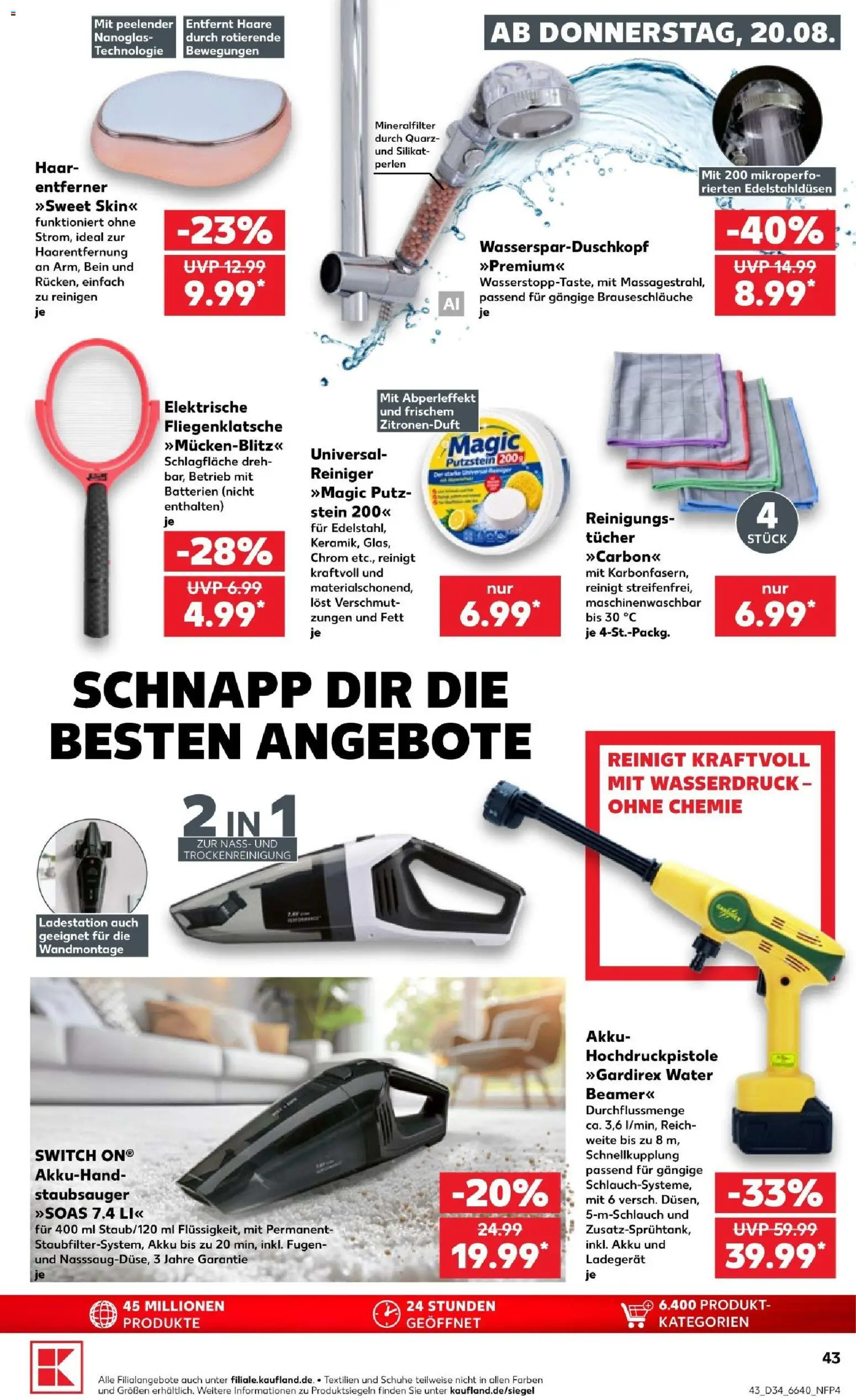 Kaufland Prospekt Speyer – gültig ab 20.08.2026 | Seite: 45 | Produkte: Staubsauger, Batterien, Ladegerät, Beamer