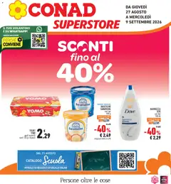 Anteprima del volantino Conad volantino Superstore Piemonte valido a partire dal 27/08/2026