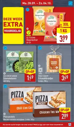 Pizza pockets Chicken Tex Me, Pizza pockets, multiple variants available, 3 pieces, 360 g - Voorbeeld van een folder van Aldi, geldig van 28-09-2026 | Pagina: 11