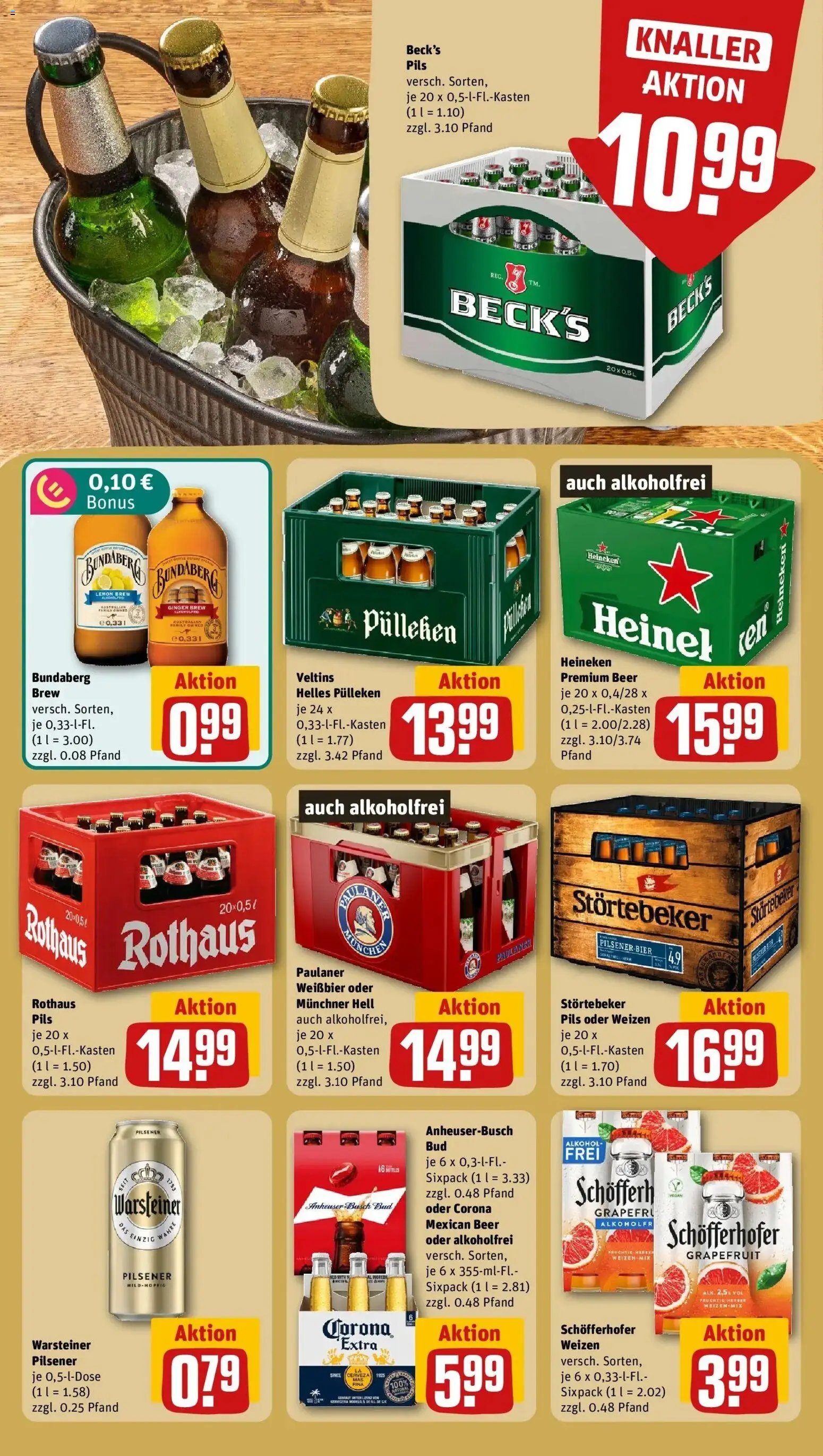 REWE Prospekt ab 19.10.2026 zum Blättern » Angebote | Seite: 19 | Produkte: Bier, Warsteiner, Paulaner, Veltins
