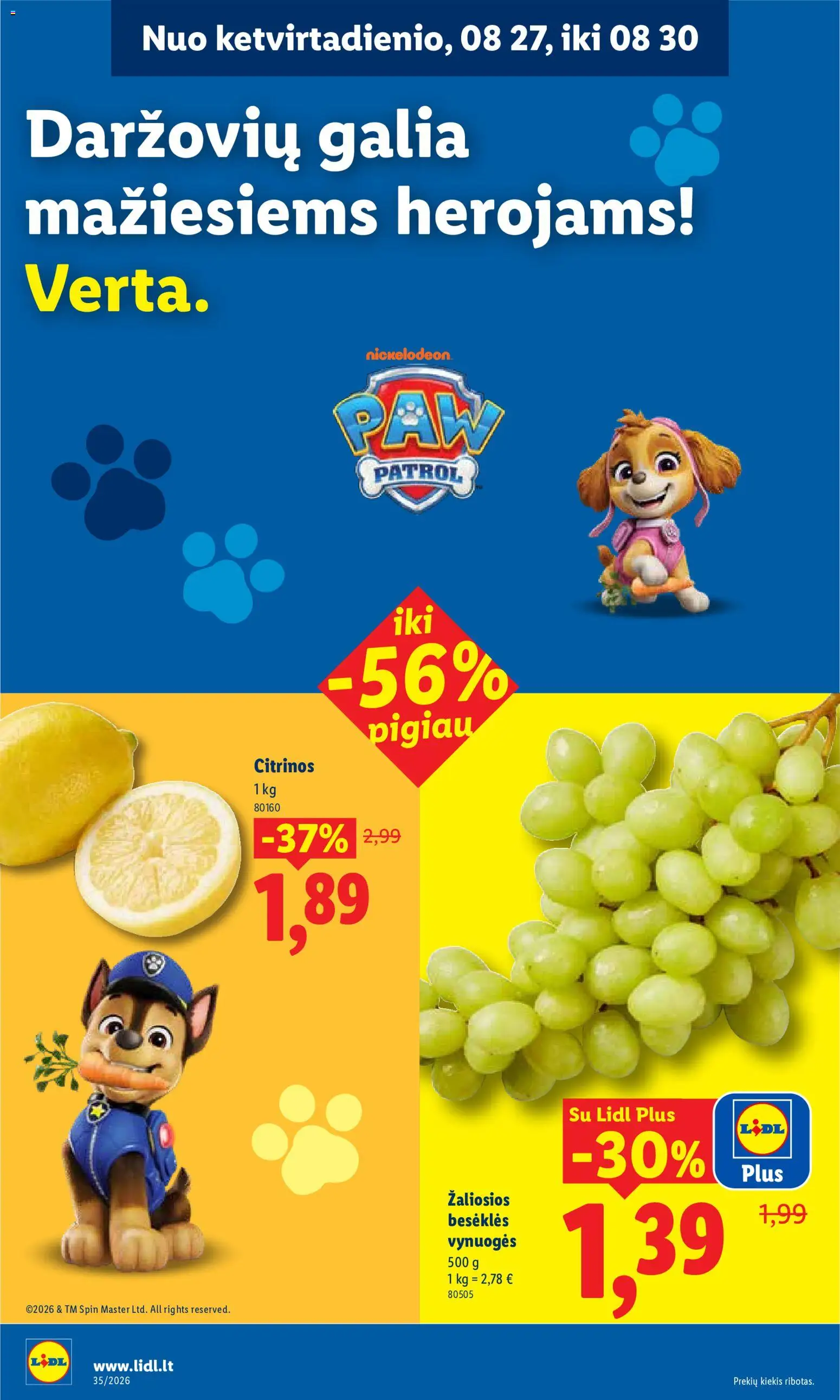 LIDL akcijos nuo 2026.08.24 | Puslapis: 34 | Prekių: Vynuogės