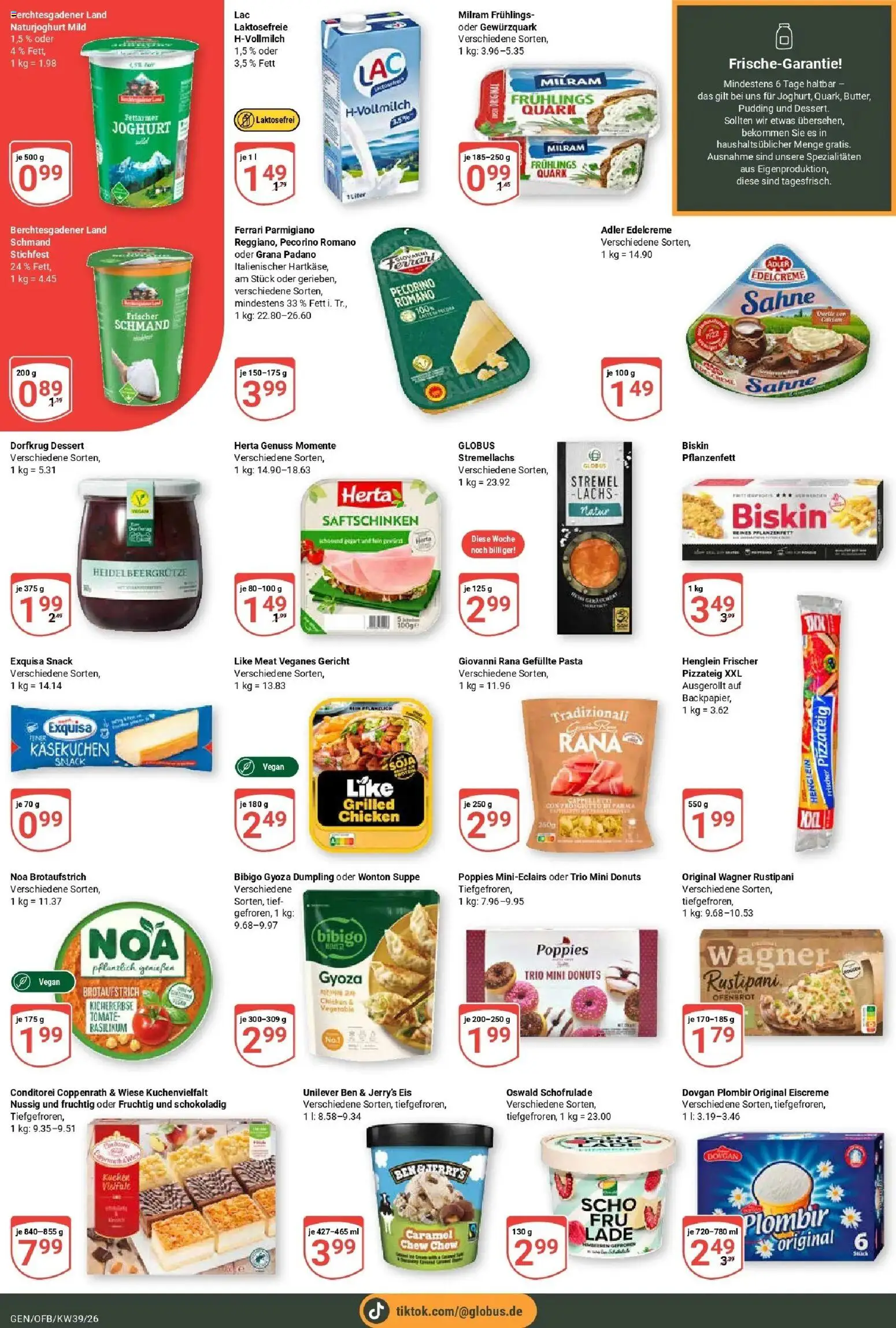 Globus Prospekt Gensingen (ab 21.09.2026) » Angebote online | Seite: 5 | Produkte: Quark, Donuts, Milram, Sahne