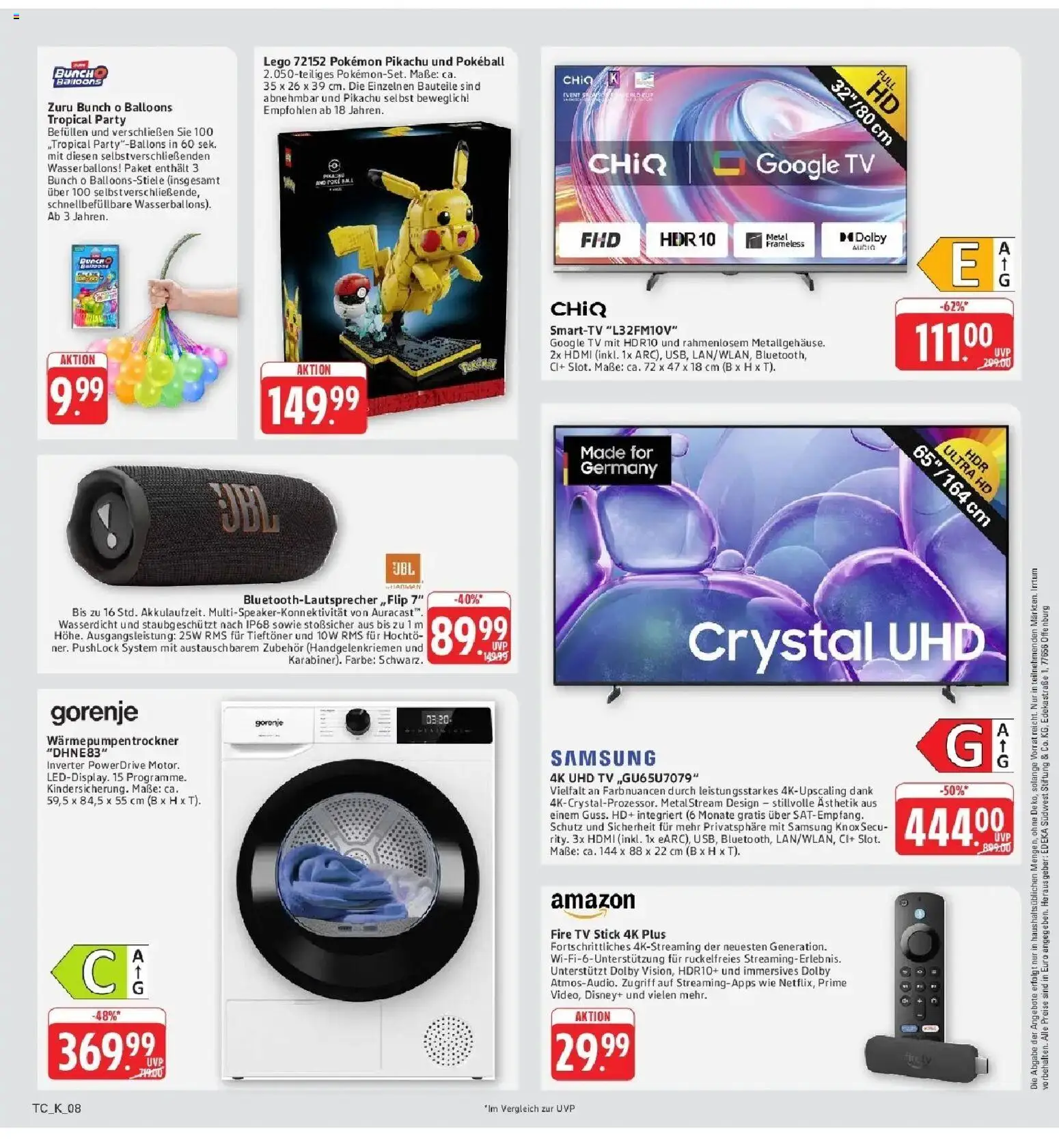 Edeka Prospekt Stuttgart - Feuerbach (ab 31.08.2026) » Angebote Online | Seite: 67 | Produkte: Gorenje, Samsung, TV