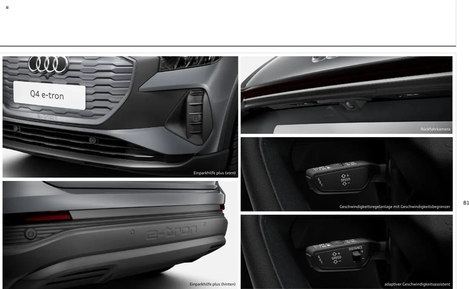 Audi Q4 e-tron / Q4 Sportback e-tron – gültig ab 01.10.2025 | Seite: 81