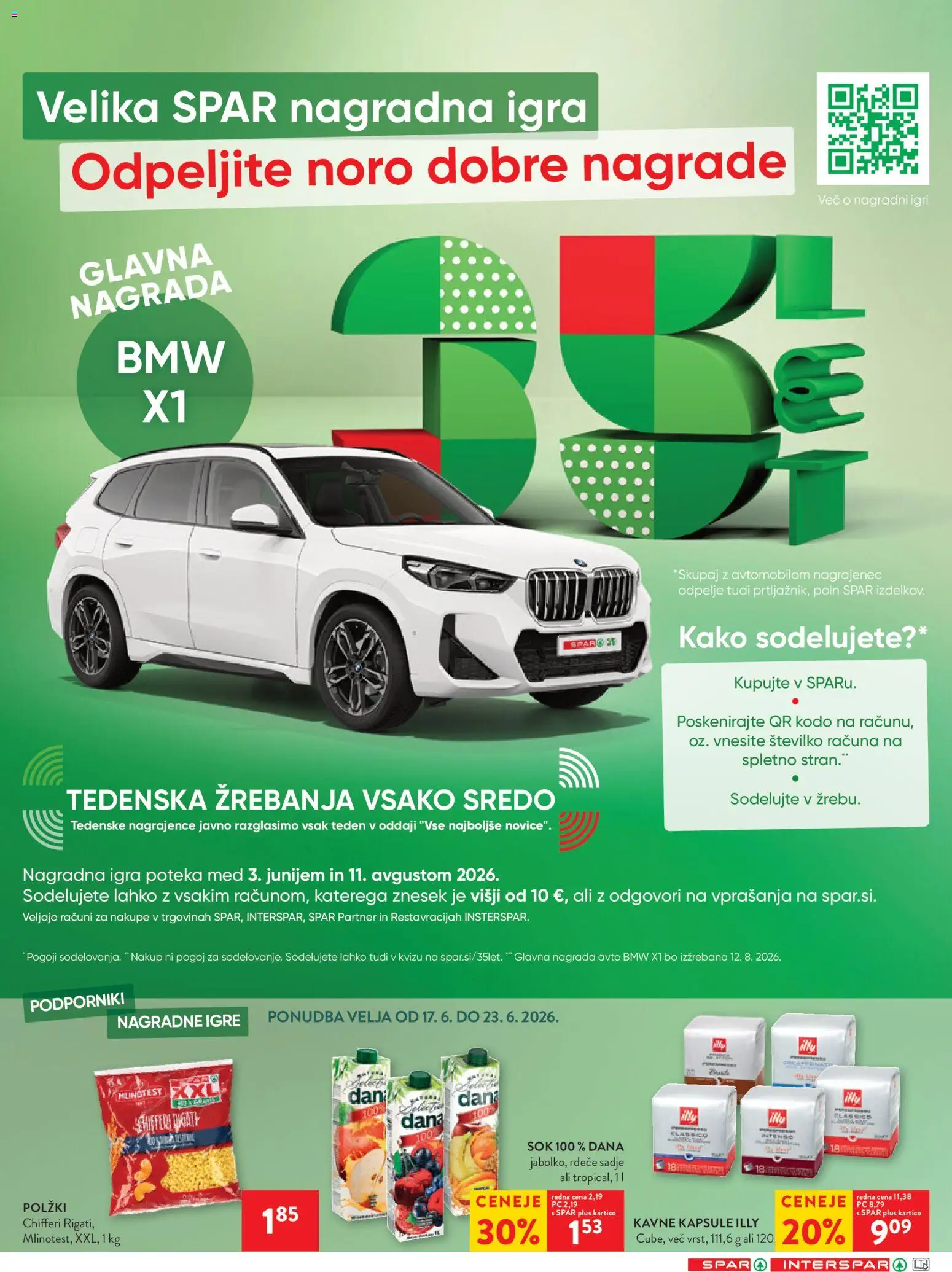Novi Spar katalog ponudbe – veljaven od 17.06.2026 | Stran: 31 | Izdelki: Igra, Kavne kapsule, Sok, Sadje
