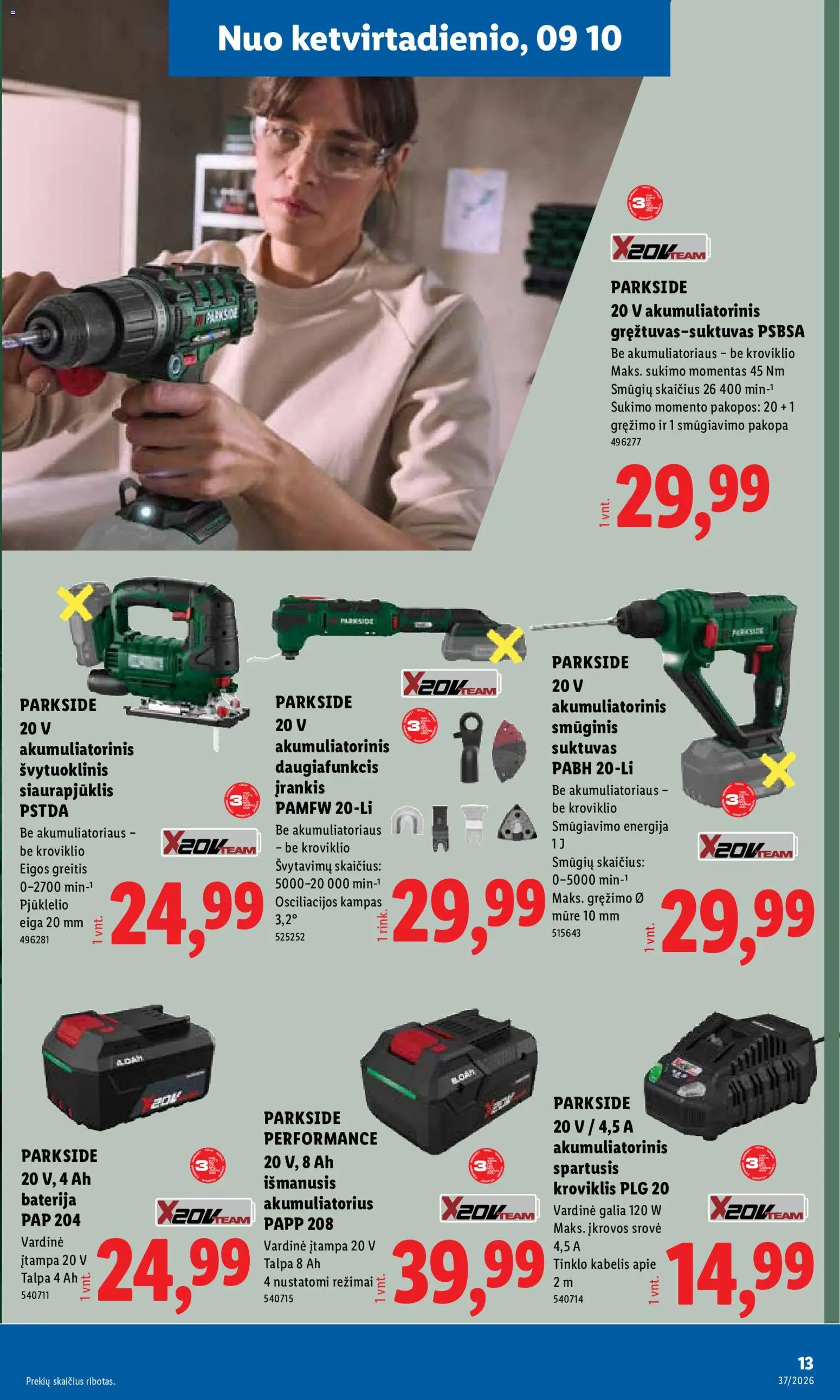 LIDL akcijos nuo 2026.09.07 | Puslapis: 13 | Prekių: Kabelis, Baterija, Akumuliatorius